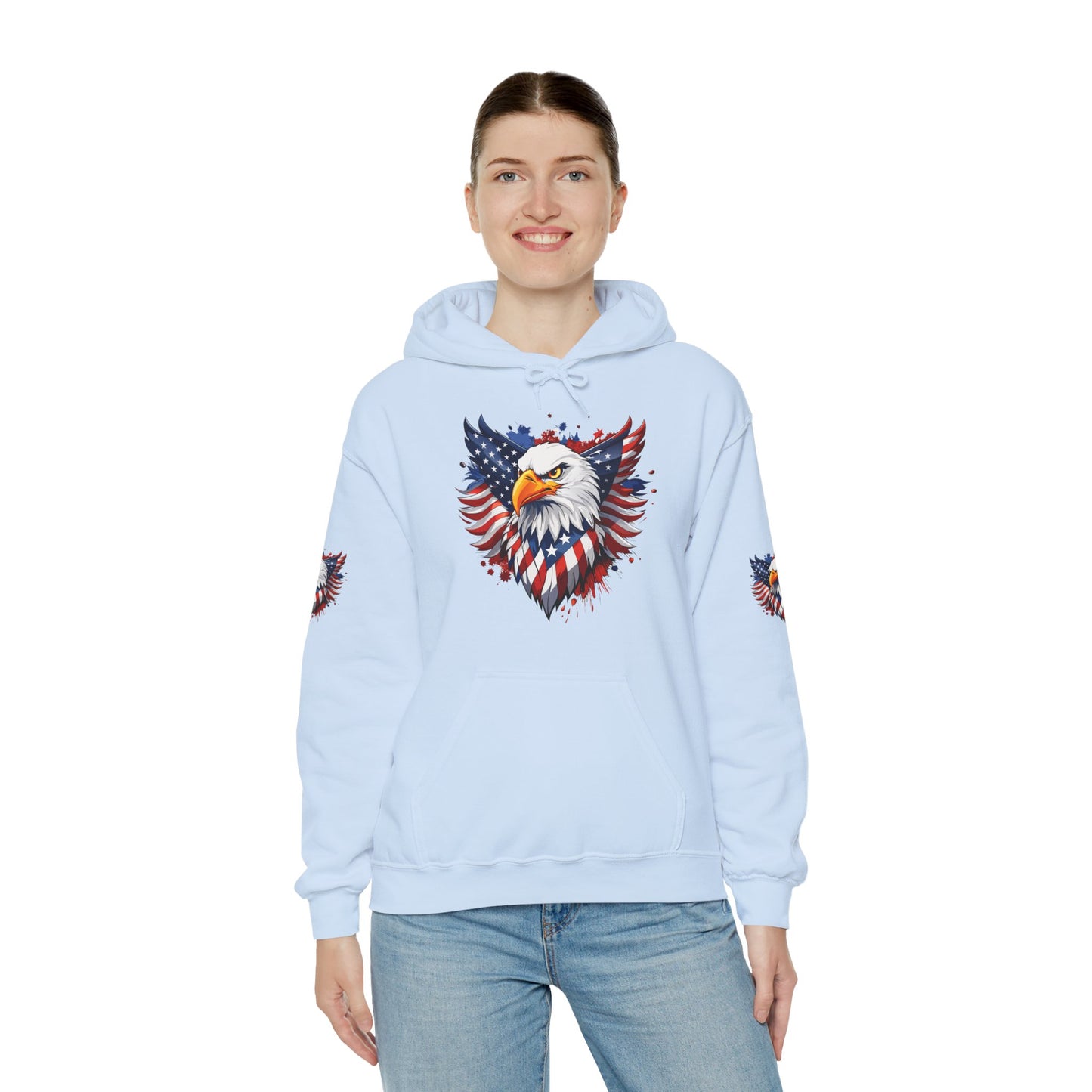 Princess Grace Patriotic Eagle Hoodie Unisex Heavy Blend Hooded Sweatshirt