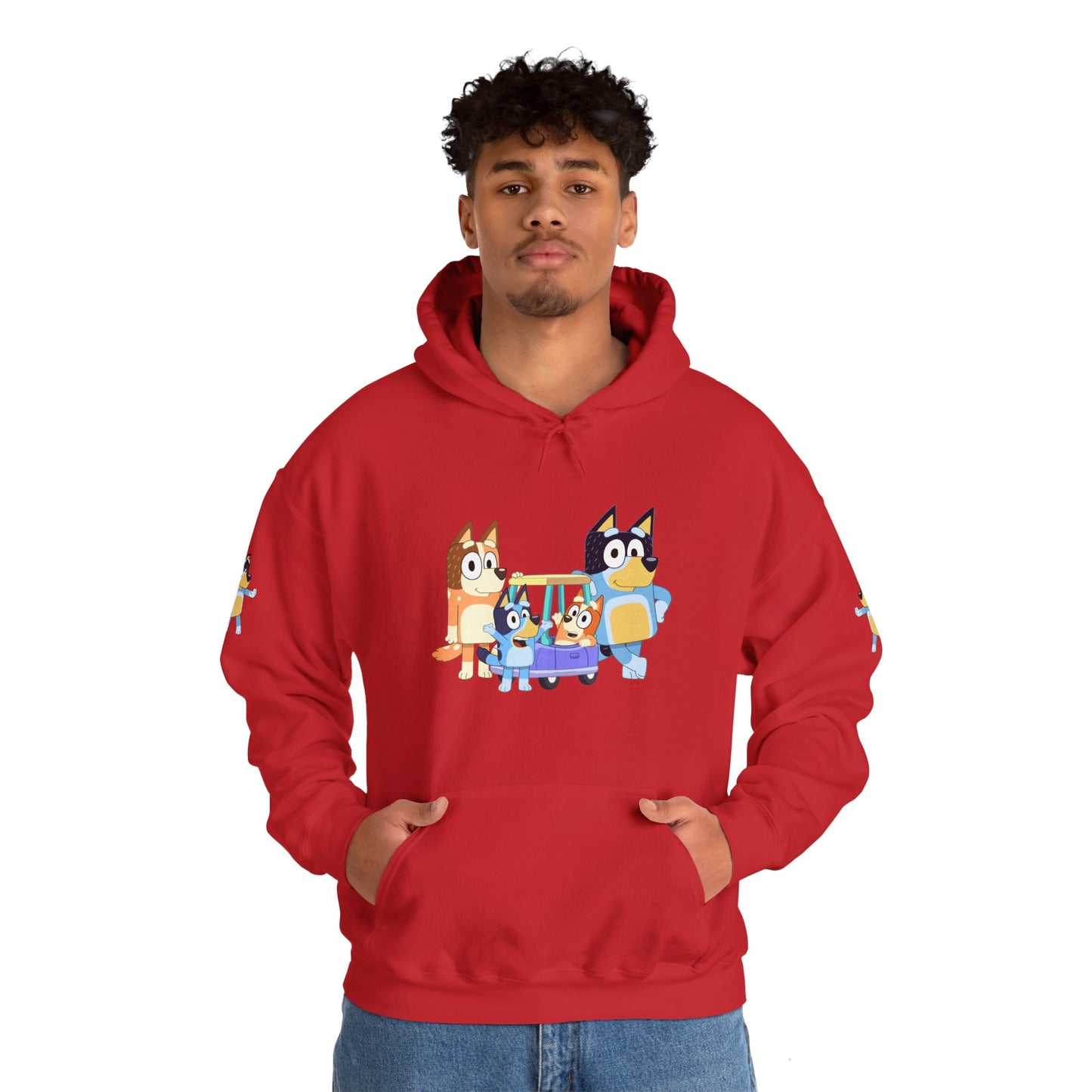 Princess Grace Bluey Fun Family Cartoon Hoodie - Unisex Heavy Blend with Playful Characters