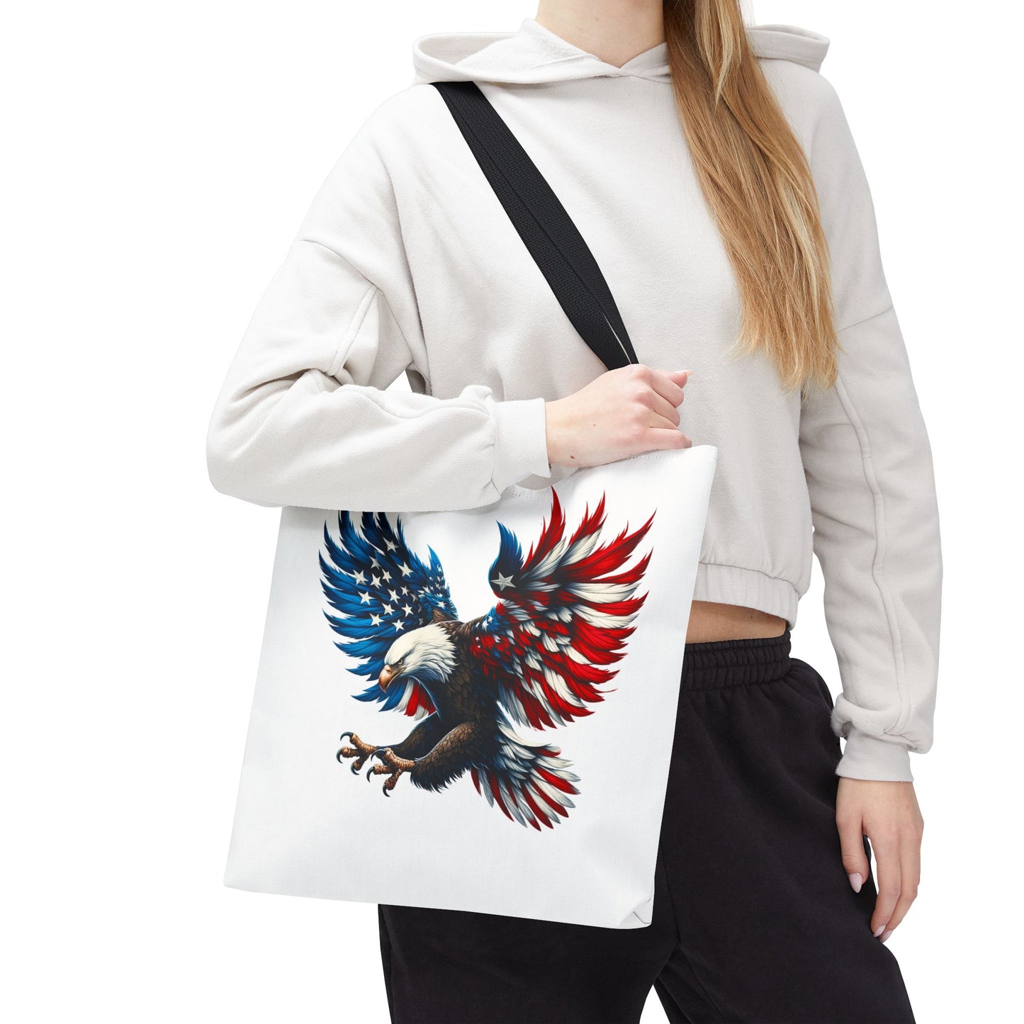 Princess Grace Patriotic American Eagle Tote Bag Bold Freedom Design