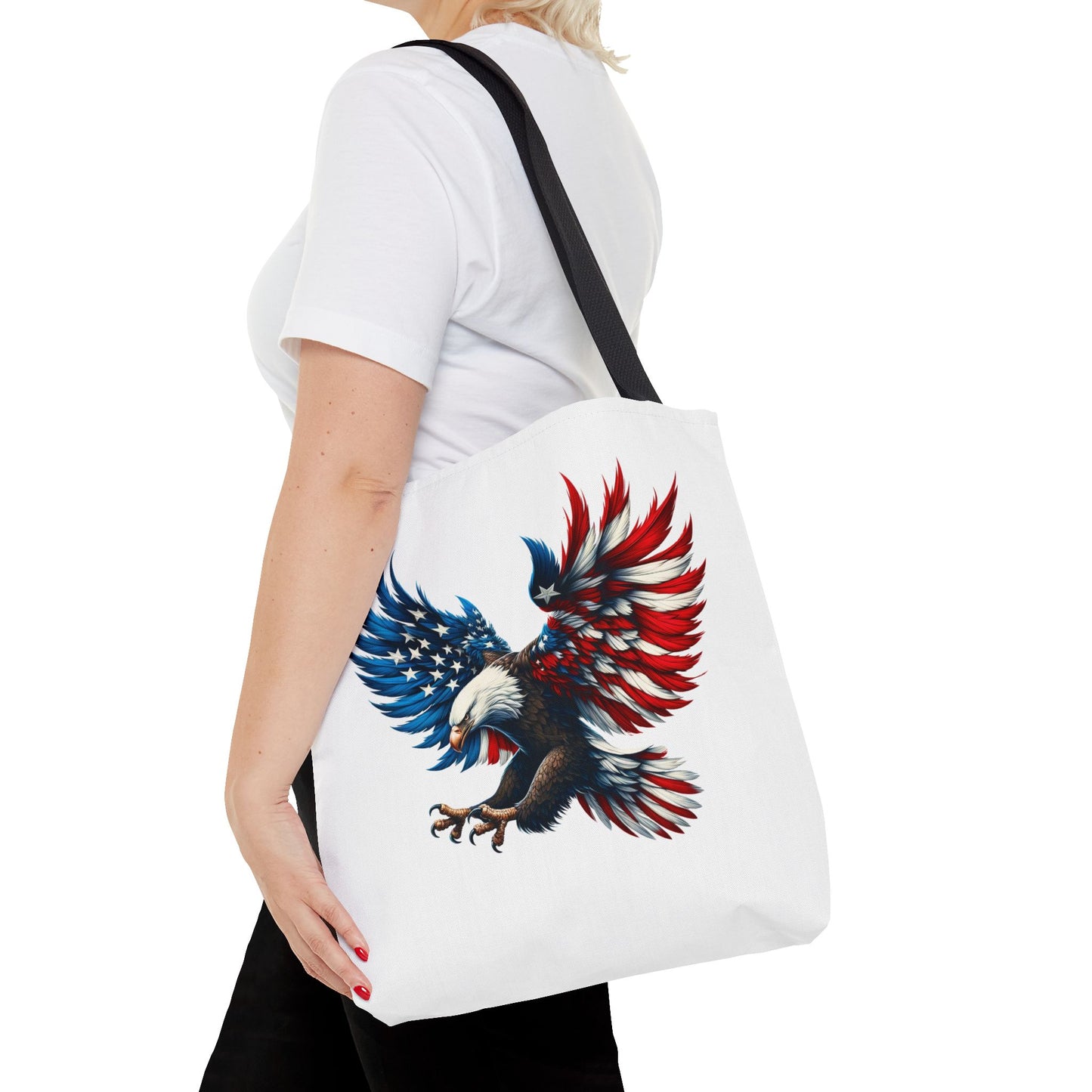 Princess Grace Patriotic American Eagle Tote Bag Bold Freedom Design