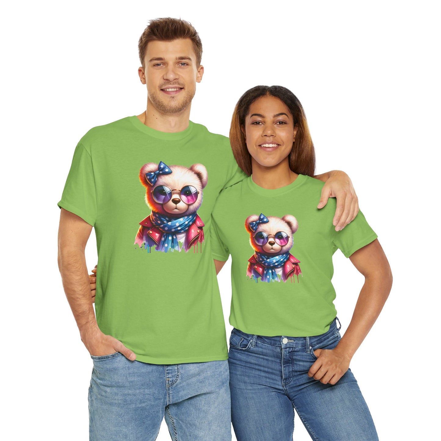 Princess Grace Cool Bear Graphic Unisex Heavy Cotton Tee Stylish & Fun for All