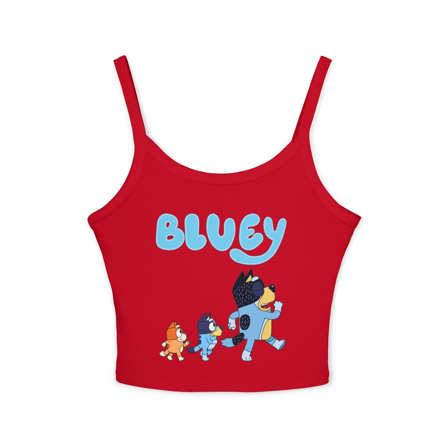 Princess Grace Bluey Themed Women's Spaghetti Strap Tank Top Playful & Fun