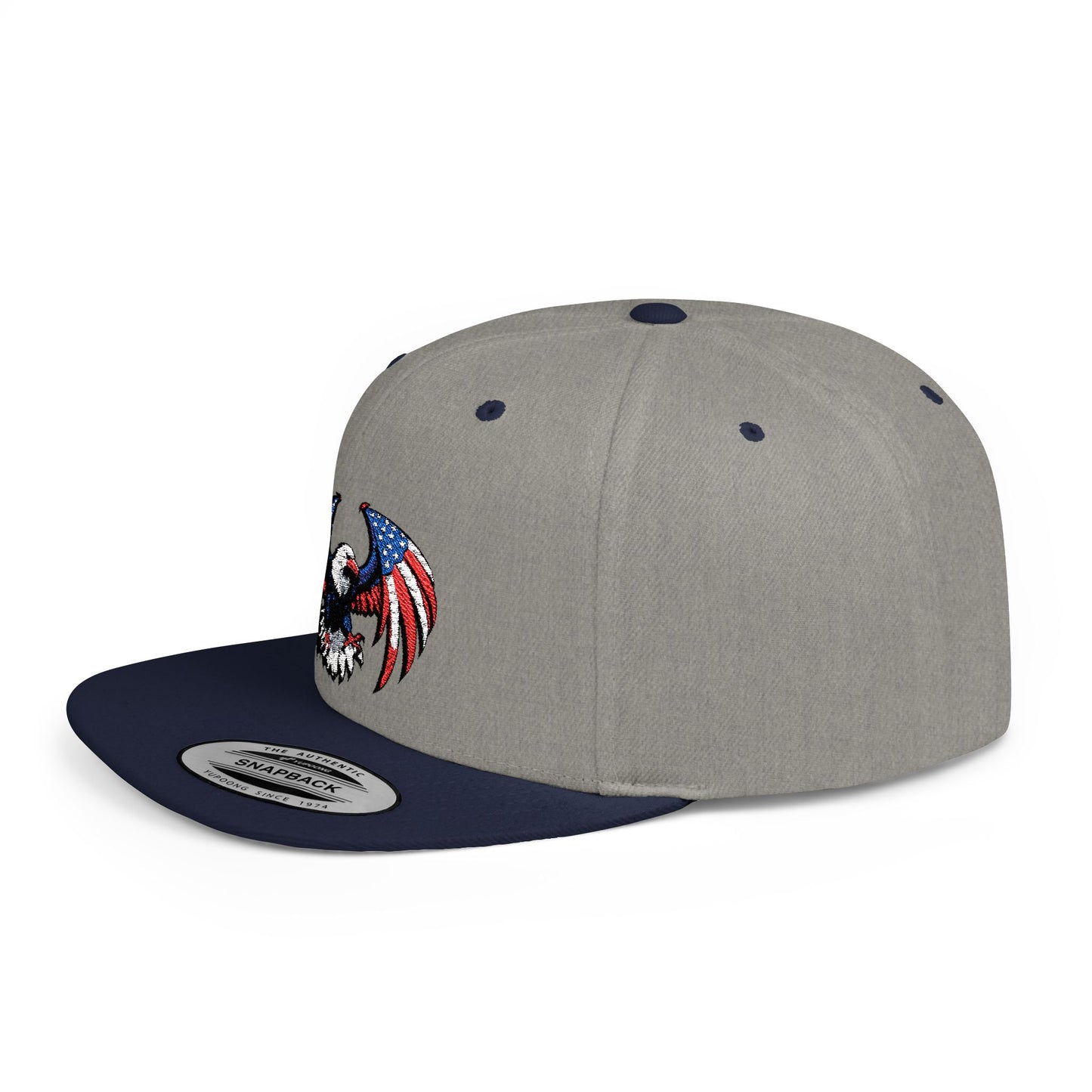 Princess Grace Patriotic Eagle Flat Bill Snapback Hat