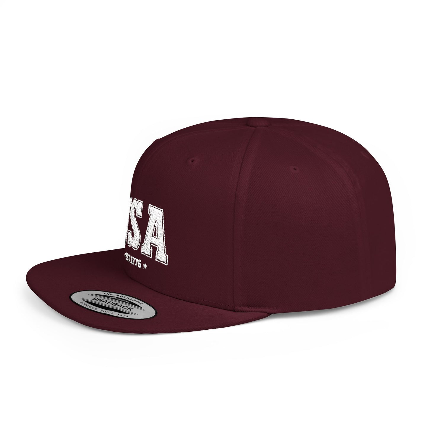 Princess Grace USA Flat Bill Snapback Cap - Est. 1776 | Casual Style for All Occasions