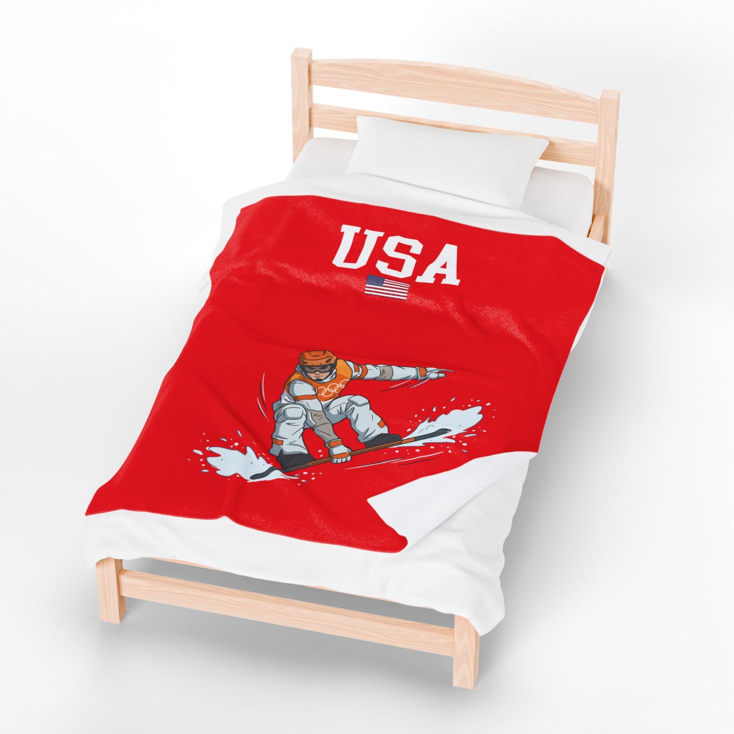 Princess Grace TEAM USA Velveteen Plush Blanket