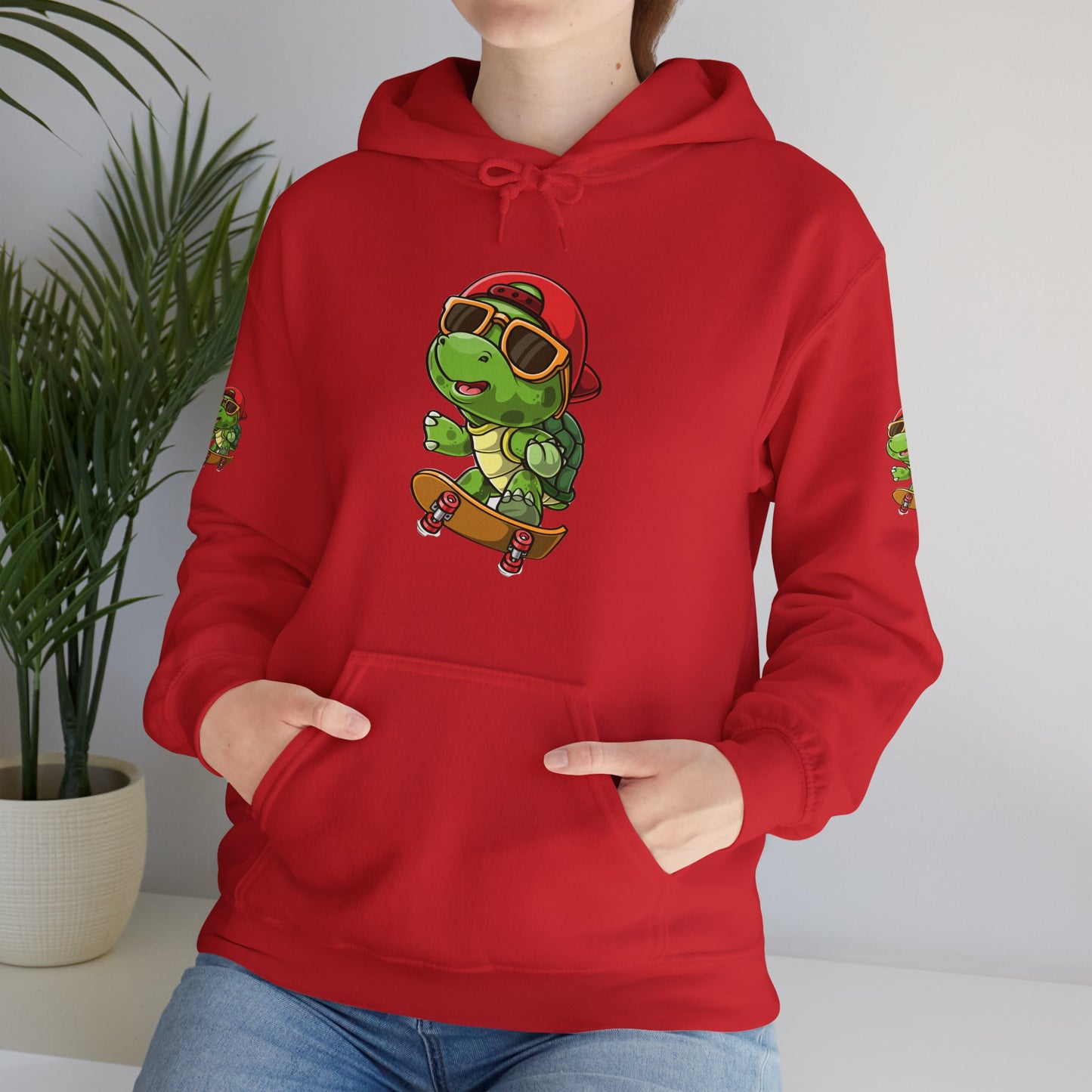Princess Grace Cool Skateboarding Turtle Unisex Hoodie Fun and Stylish