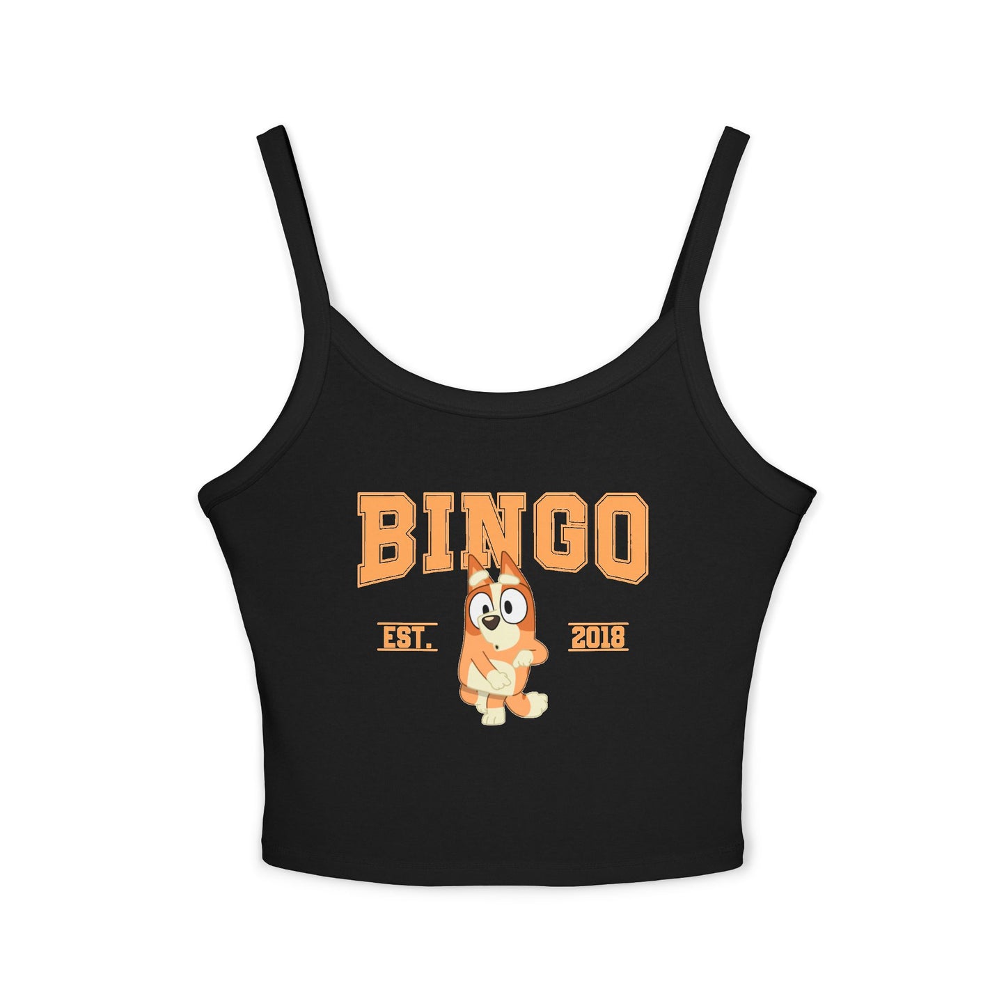 Princess Grace Bluey Fun Graphic Spaghetti Strap Tank Top