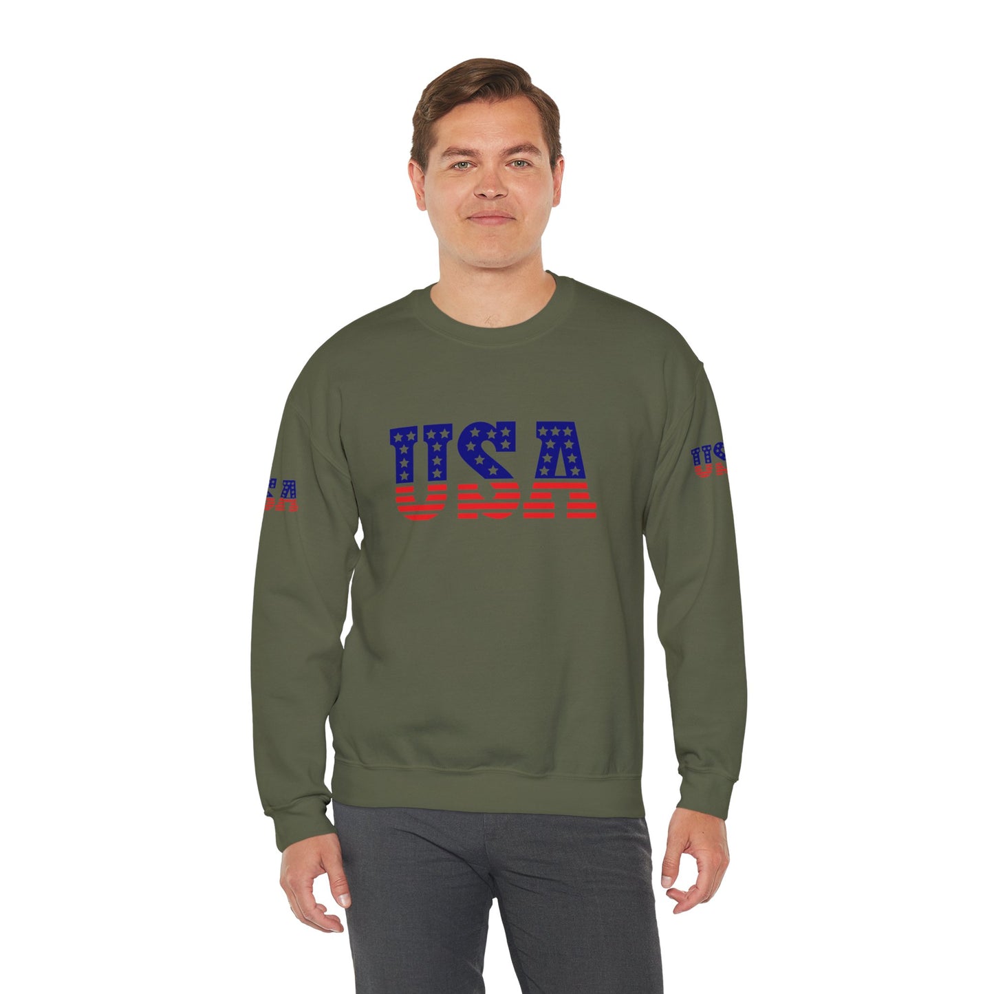 Princess Grace Patriotic USA Unisex Crewneck Sweatshirt Perfect for Independence Day Casual Wear