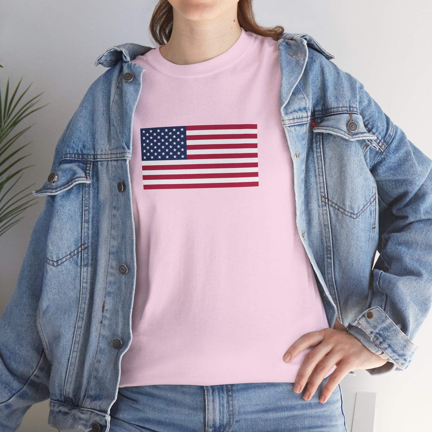 Princess Grace Patriotic Unisex Heavy Cotton Tee with USA Flag Design
