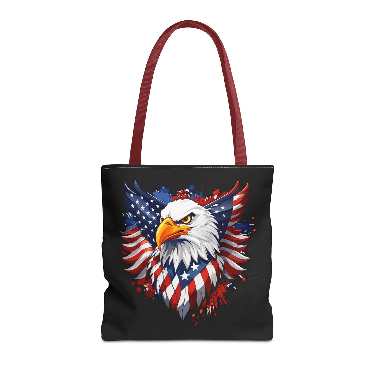 Princess Grace Patriotic Eagle Tote Bag American Flag Design for Fourth of July & Everyday Use