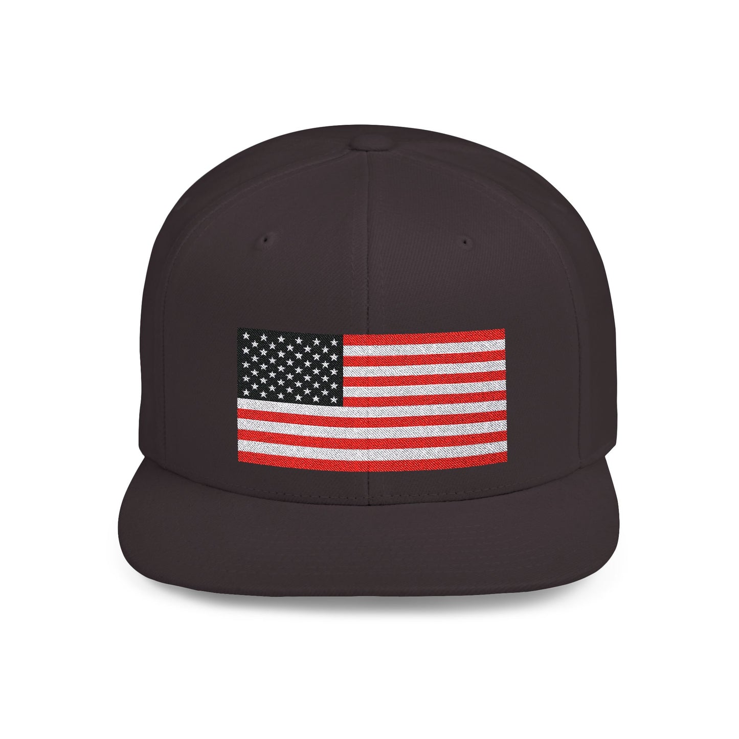 Princess Grace Patriotic Flat Bill Snapback Hat American Flag Design