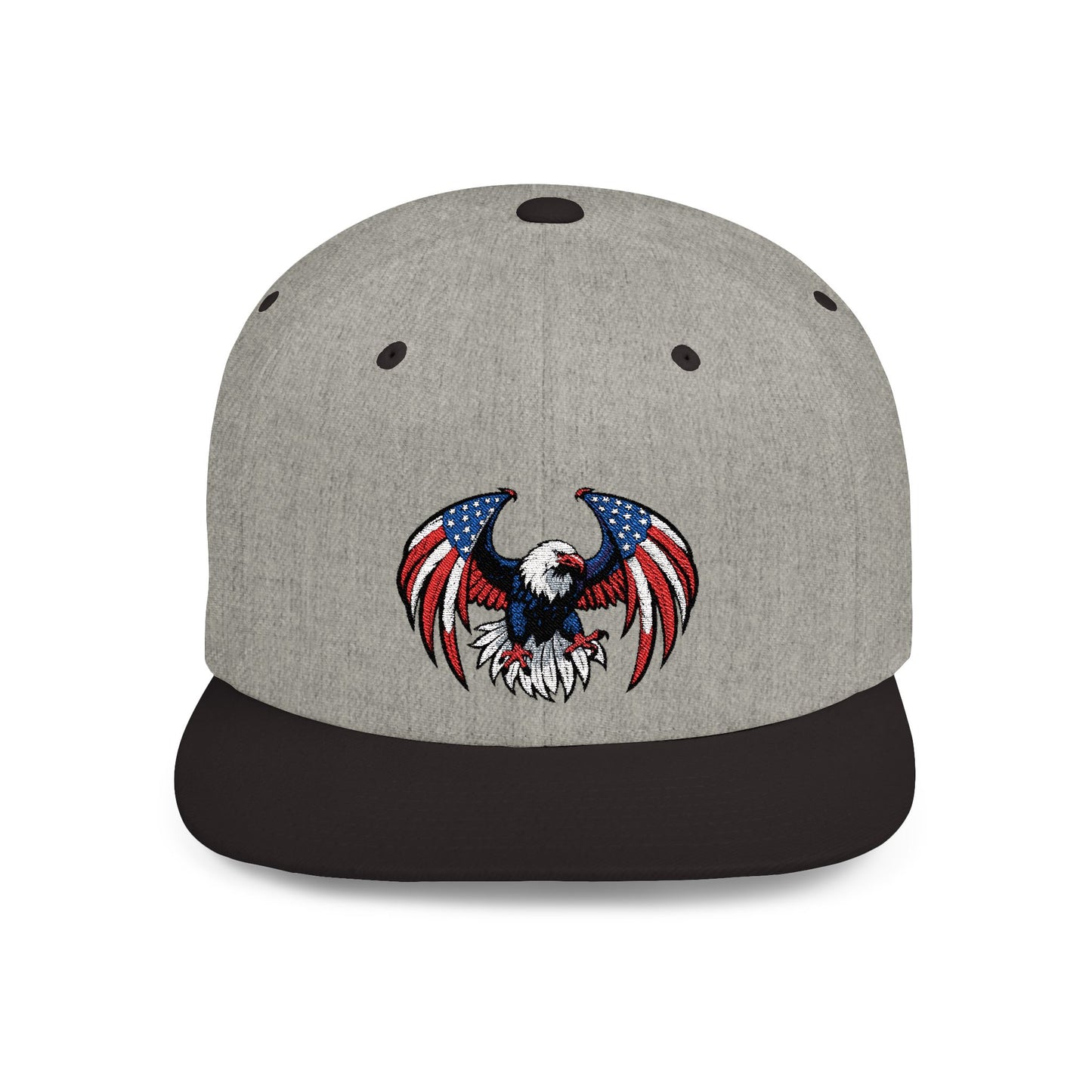 Princess Grace Patriotic Eagle Flat Bill Snapback Hat