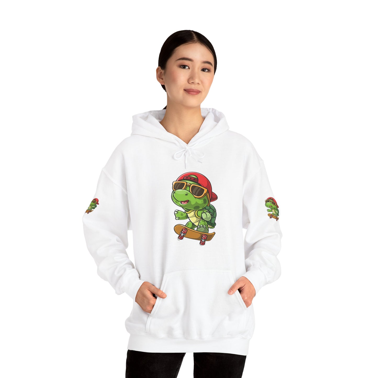 Princess Grace Cool Skateboarding Turtle Unisex Hoodie Fun and Stylish
