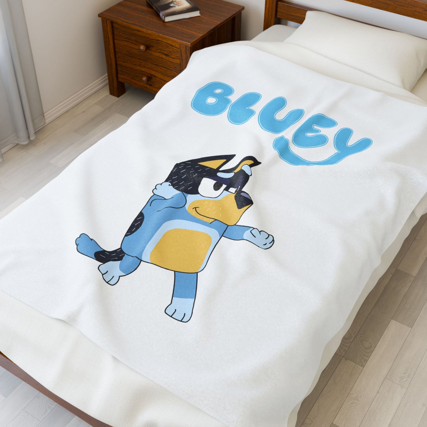 Princess Grace Bluey Velveteen Plush Blanket Cozy Cartoon Comfort for Kids