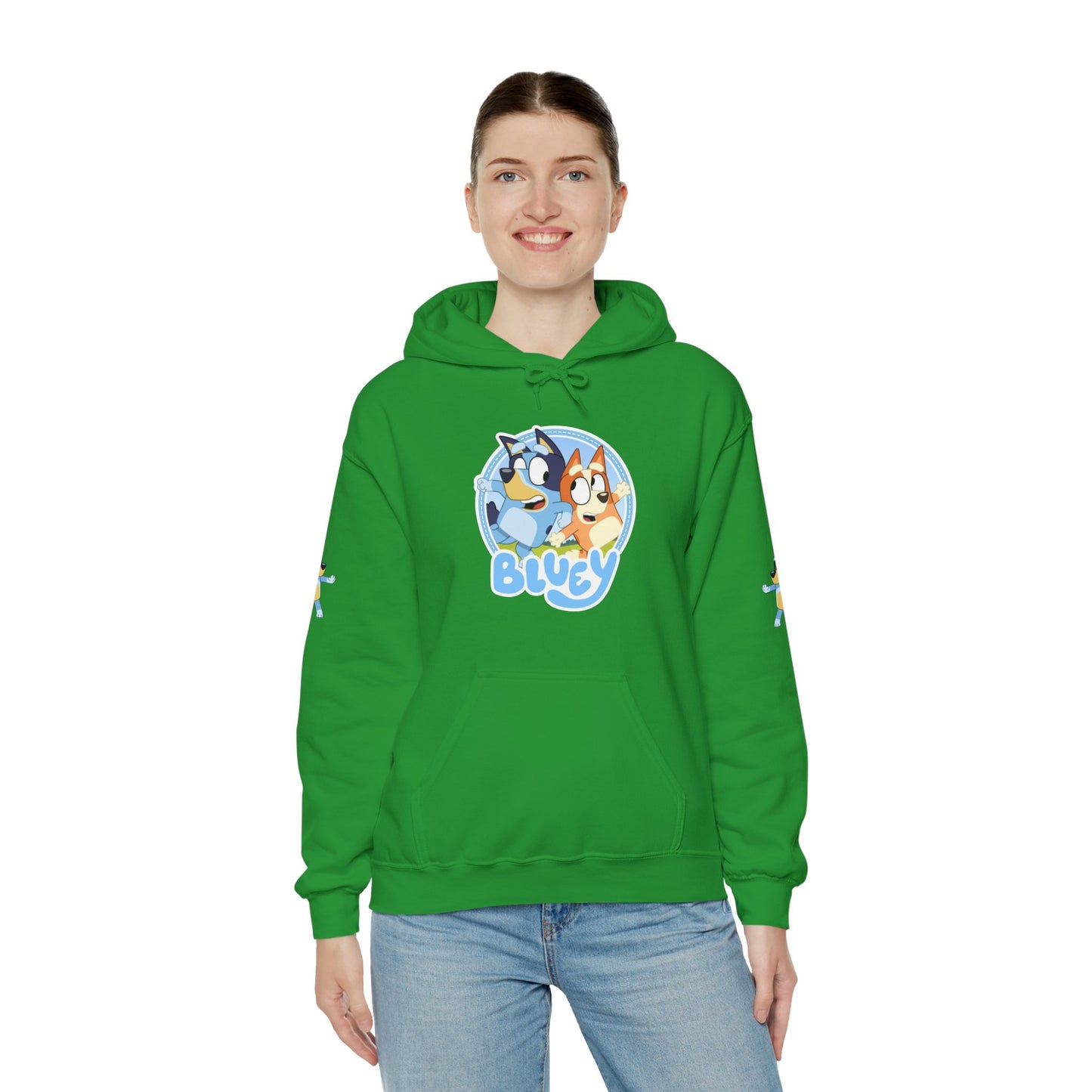 Princess Grace Bluey Unisex Heavy Blend Hoodie Cozy Cartoon Sweatshirt for Kids & Adults