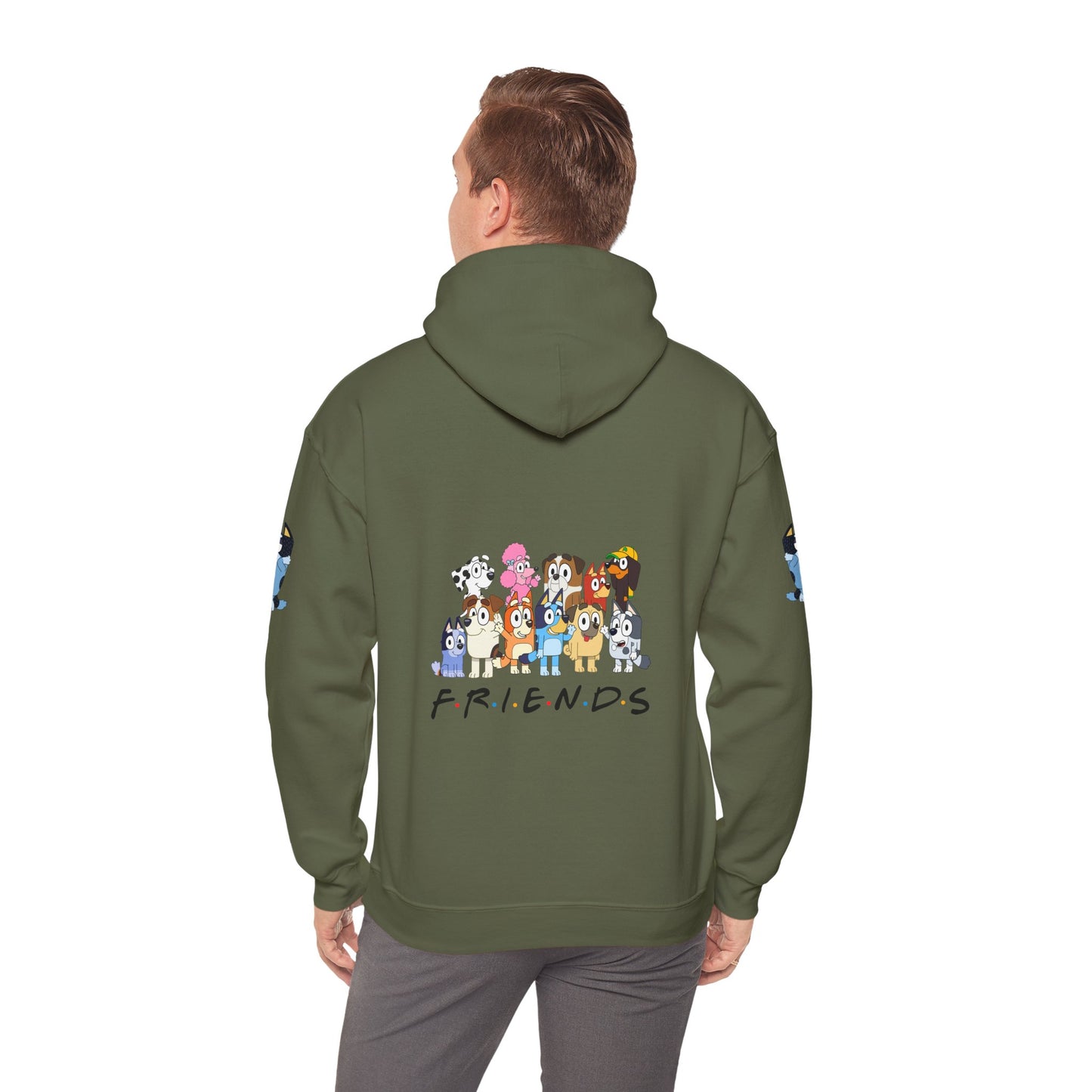 Princess Grace Bluey Unisex Heavy Blend Hooded Sweatshirt 'Friends' Cartoon Design