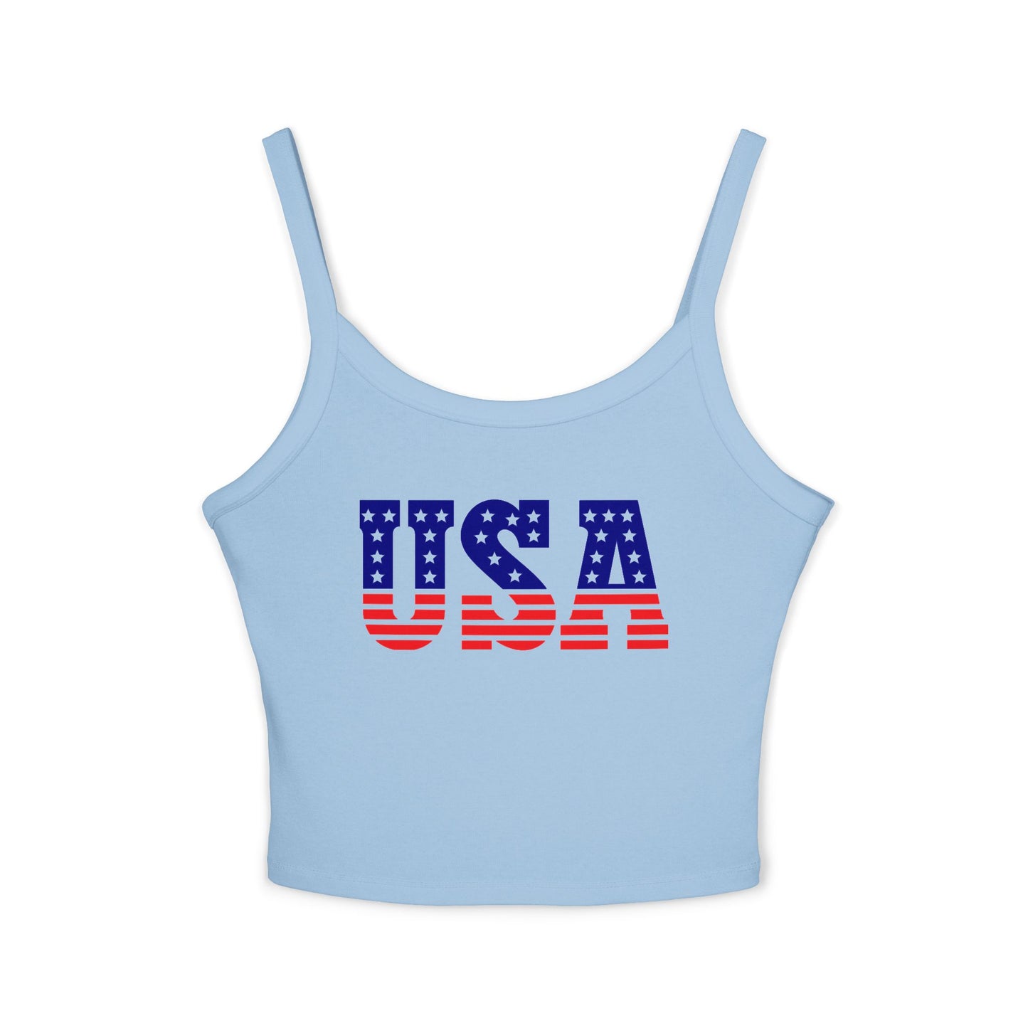 Princess Grace Stars & Stripes USA Women's Spaghetti Strap Tank Top