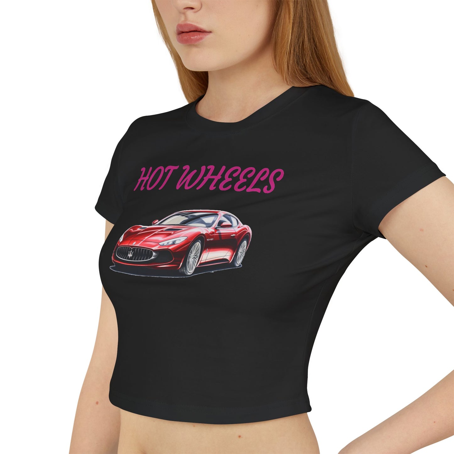 Princess Grace Hot Wheels Women's Baby Tee Sporty Graphic T-Shirt for Car Enthusiasts