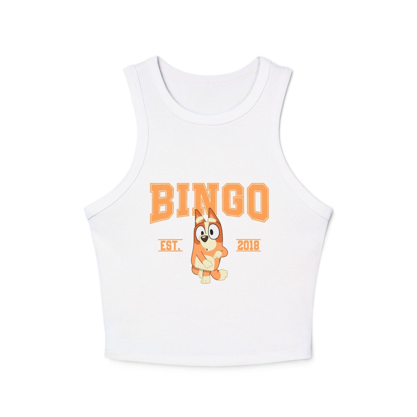 Princess Grace Bingo & Bluey Graphic Racer Tank Top Fun Summer Style