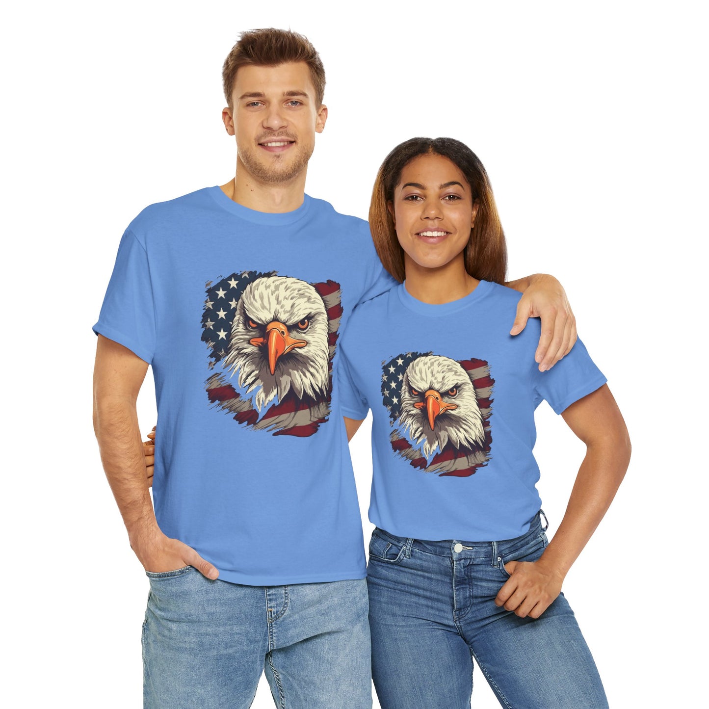 Princess Grace Patriotic Eagle Graphic Tee Unisex Heavy Cotton T-Shirt