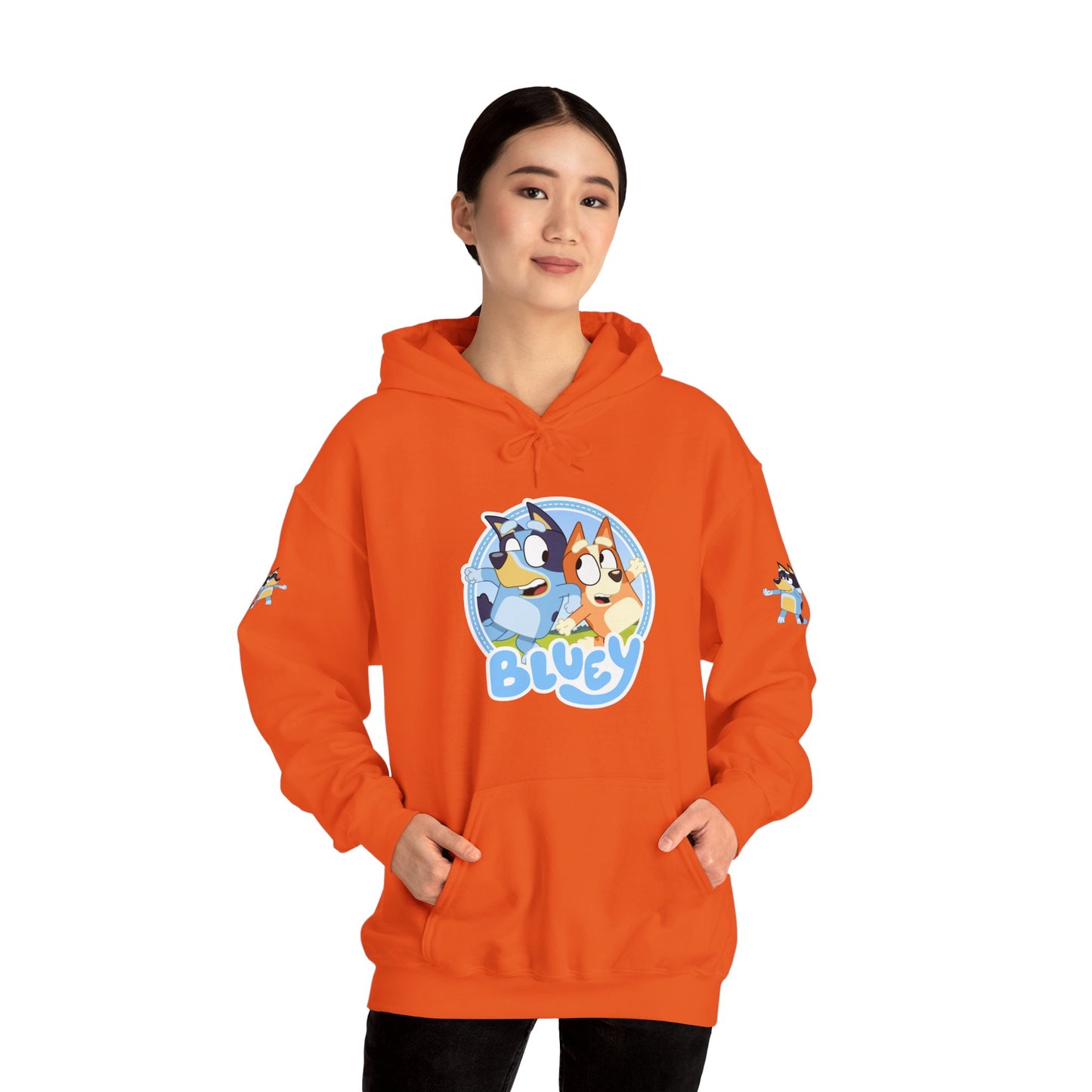 Princess Grace Bluey Unisex Heavy Blend Hoodie Cozy Cartoon Sweatshirt for Kids & Adults