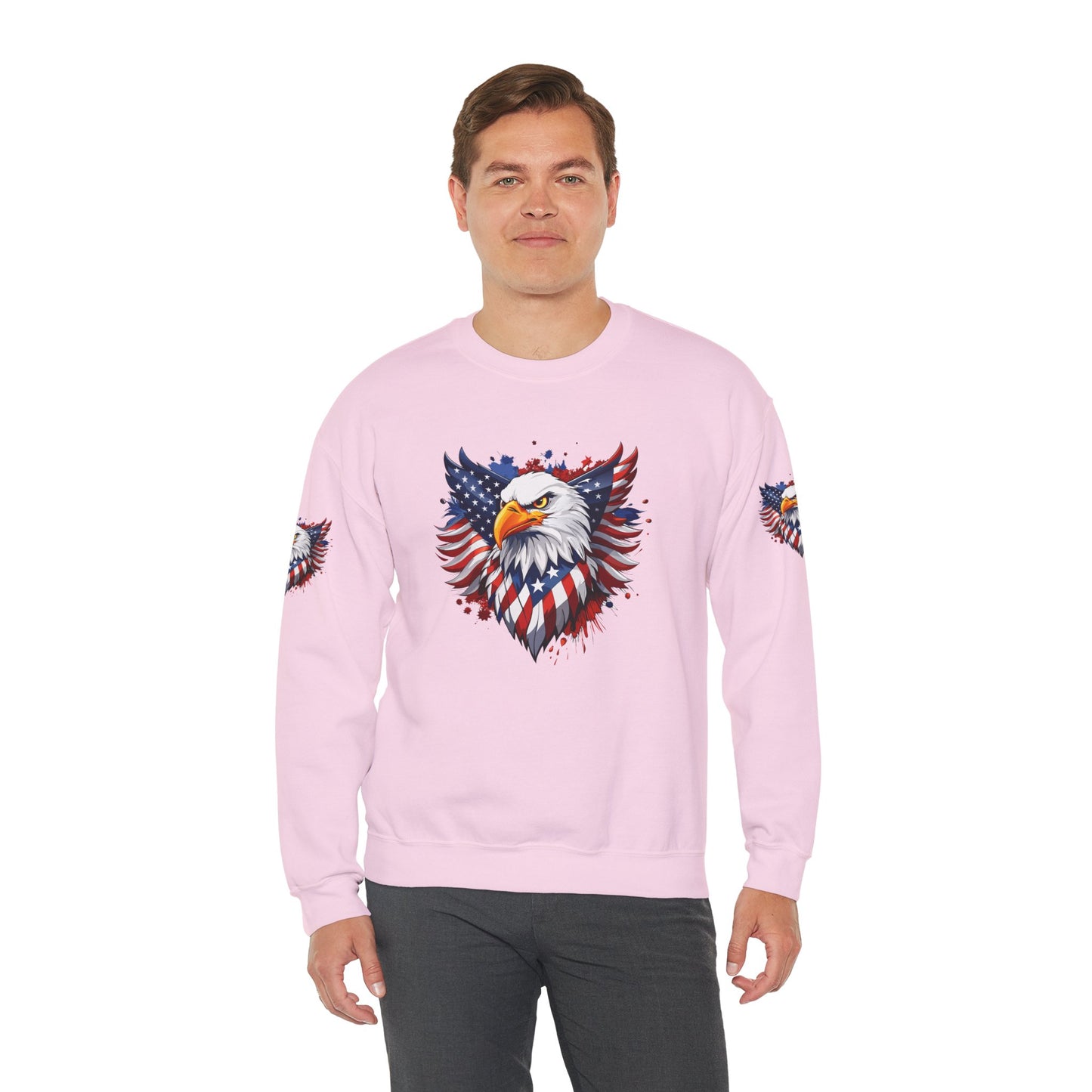 Princess Grace Patriotic Eagle Unisex Heavy Blend Crewneck Sweatshirt