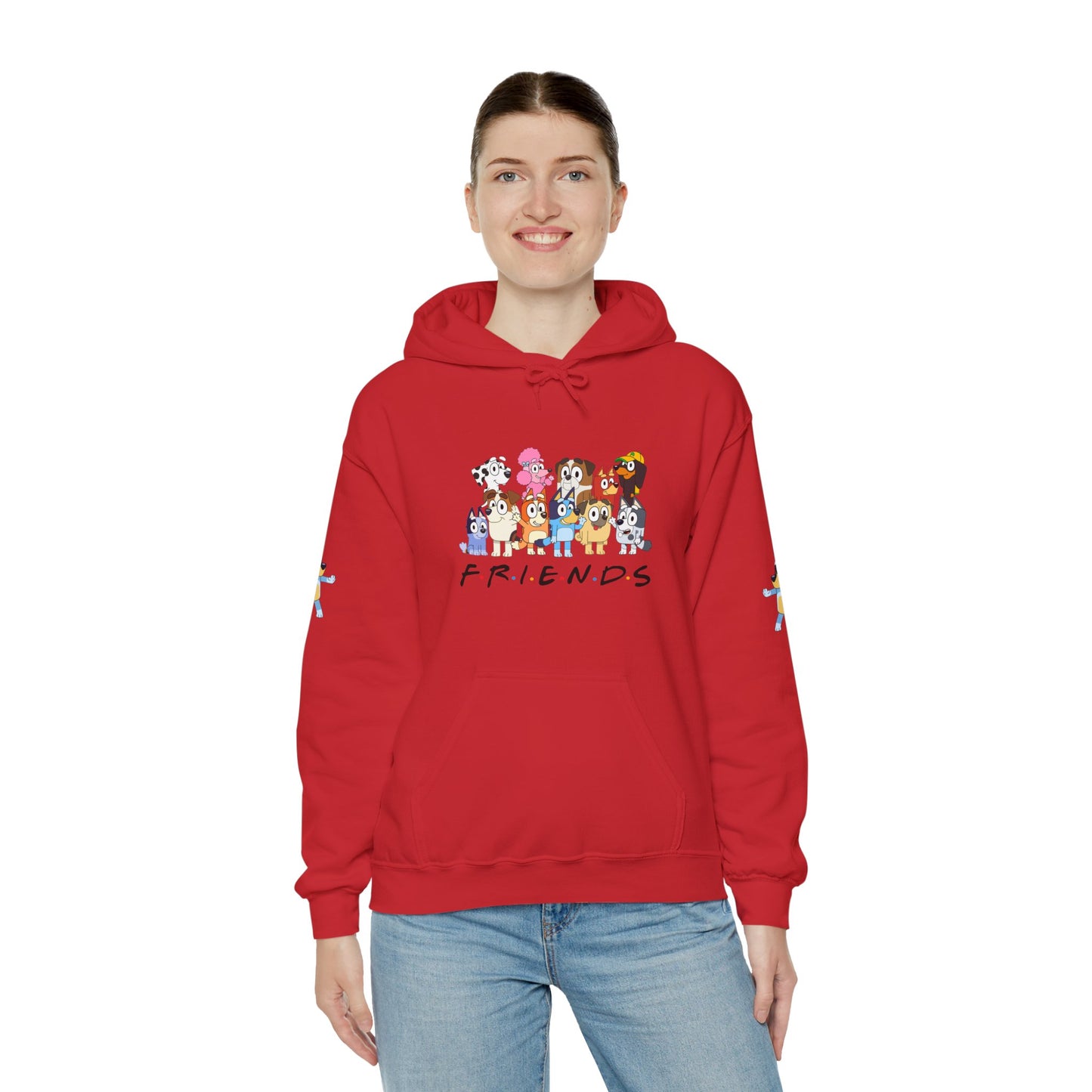 Princess Grace Bluey Unisex Heavy Blend Hooded Sweatshirt 'Friends' Cartoon Design