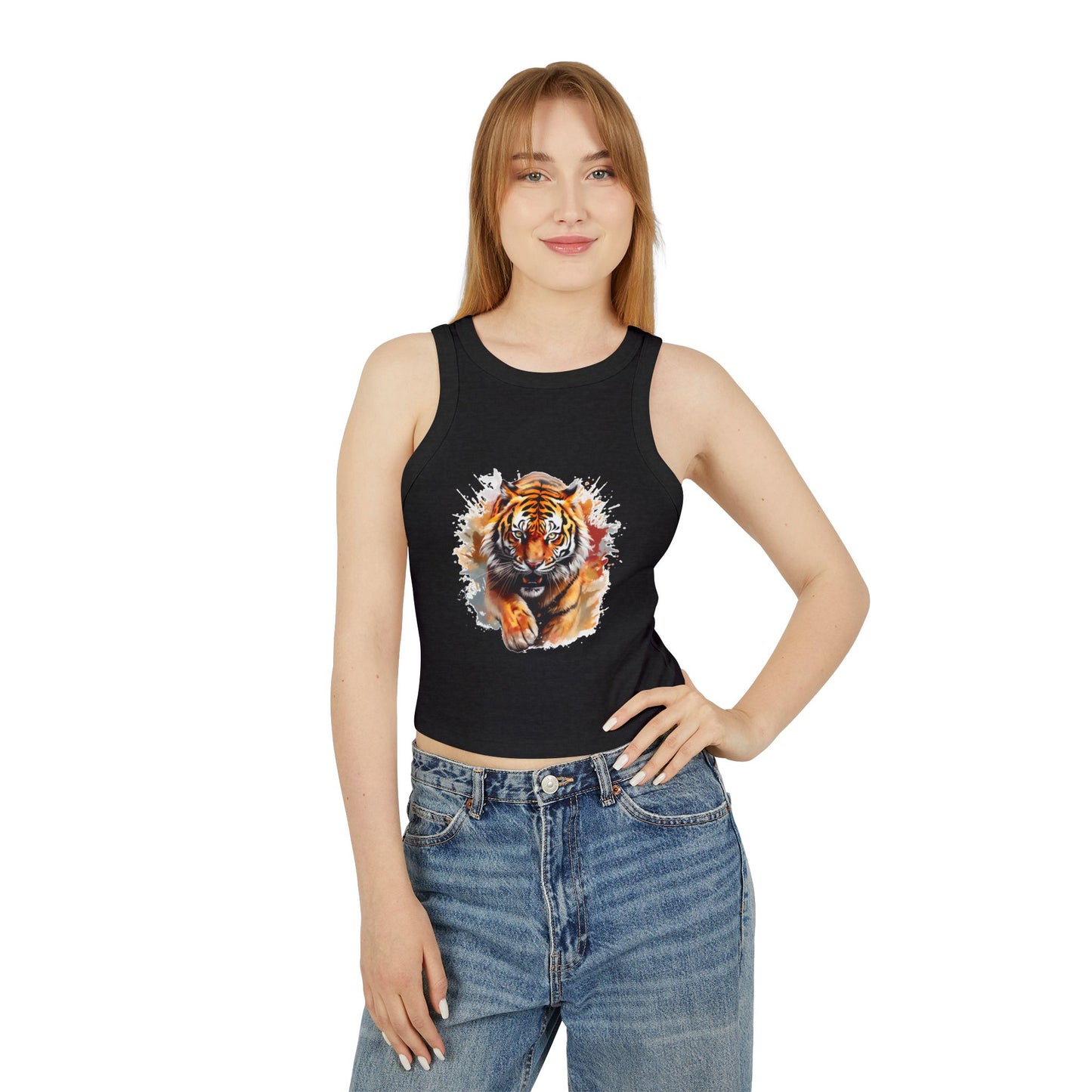 Princess Grace Fierce & Cute Tiger Print Tank Top for Women