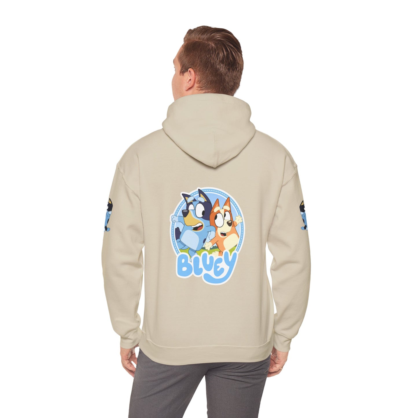 Princess Grace Bluey Unisex Heavy Blend Hoodie Cozy Cartoon Sweatshirt for Kids & Adults