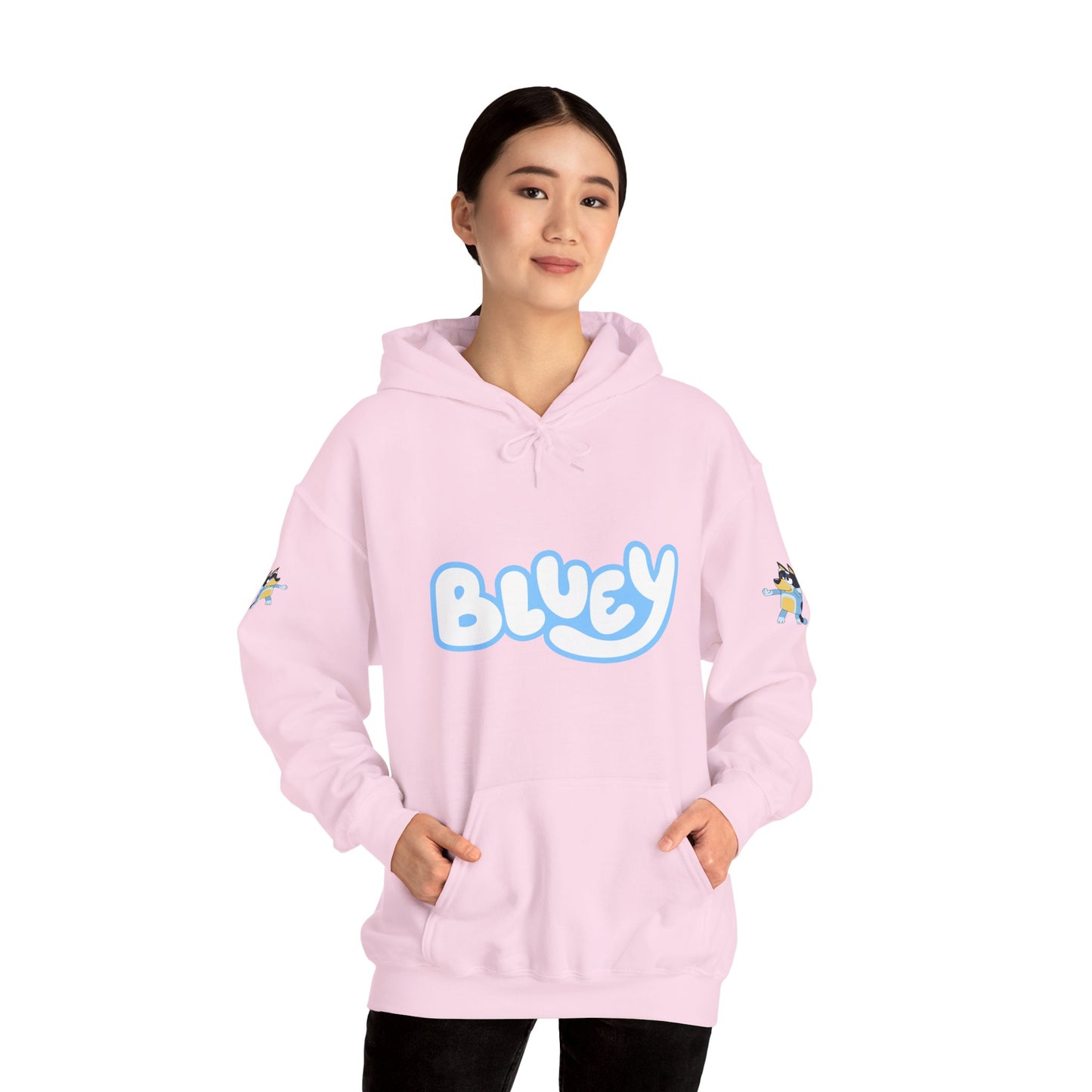 Princess Grace Bluey Unisex Heavy Blend Hoodie Cozy Cartoon Sweatshirt for Kids & Adults