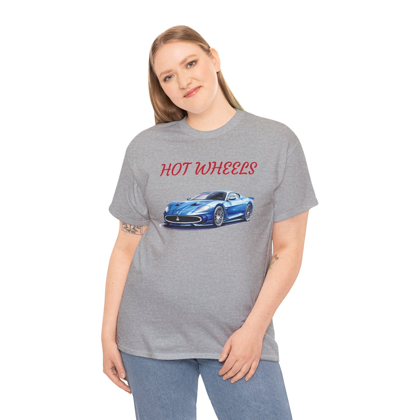 Princess Grace Hot Wheels Unisex Heavy Cotton Tee Classic Car Graphic T-Shirt for Auto Enthusiasts