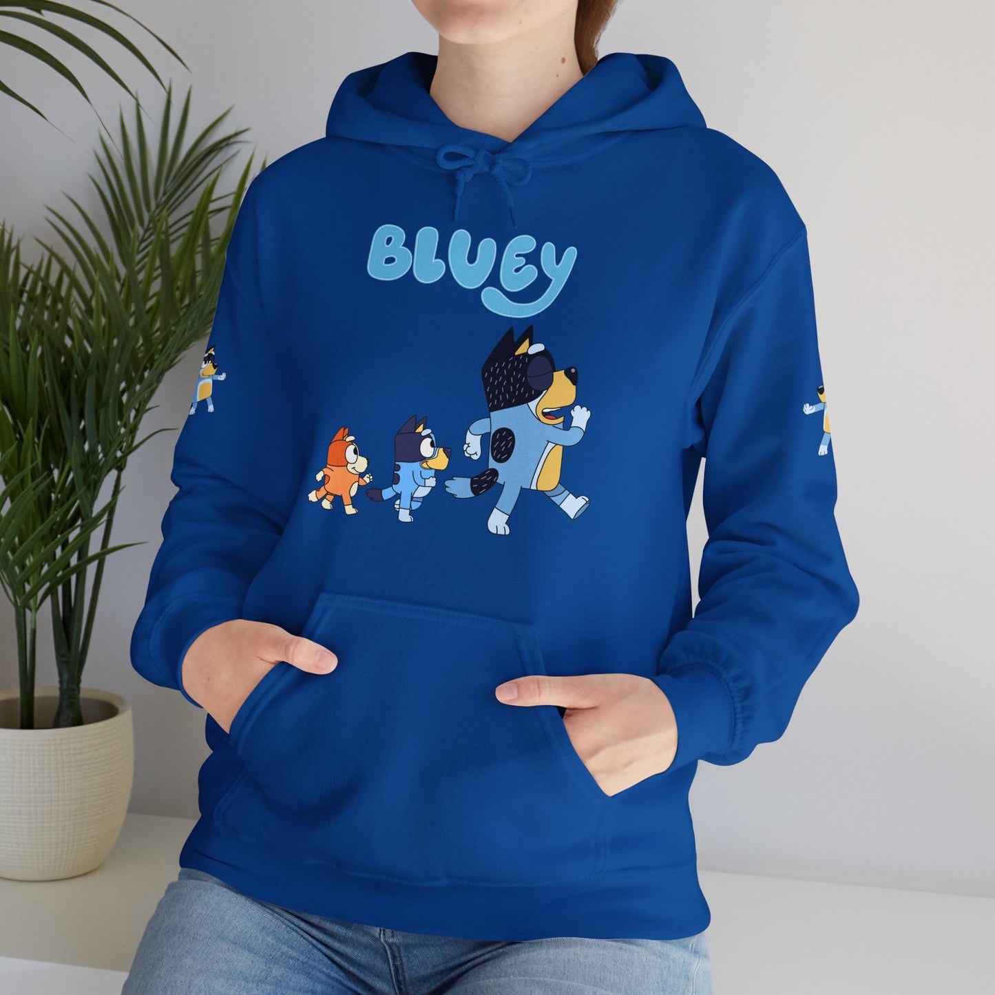 Princess Grace Bluey Unisex Hoodie Cozy Cartoon Sweatshirt for Kids & Adults