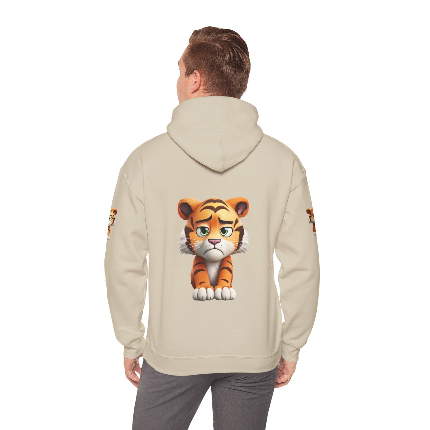 Princess Grace Playful Tiger Graphic Hoodie Unisex Heavy Blend Sweatshirt for Kids and Adults