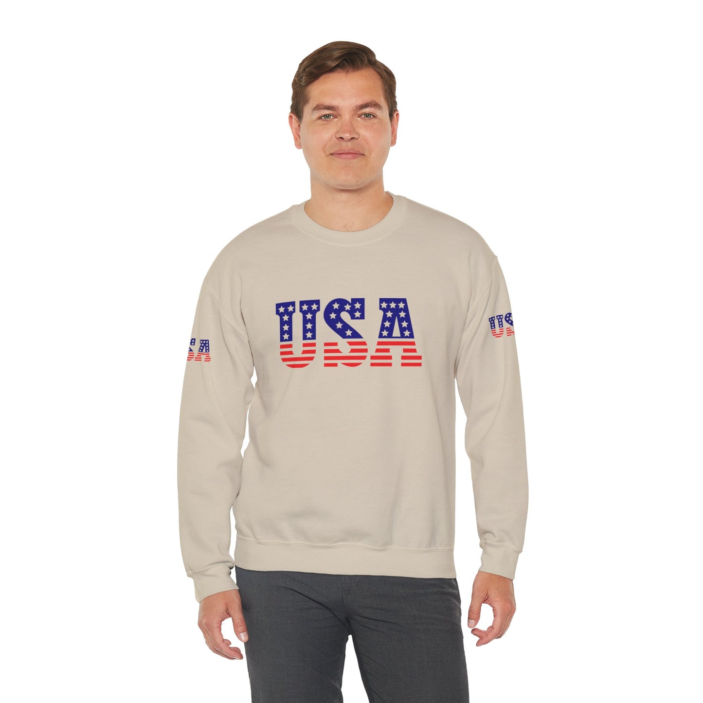 Princess Grace Patriotic USA Unisex Crewneck Sweatshirt Perfect for Independence Day Casual Wear