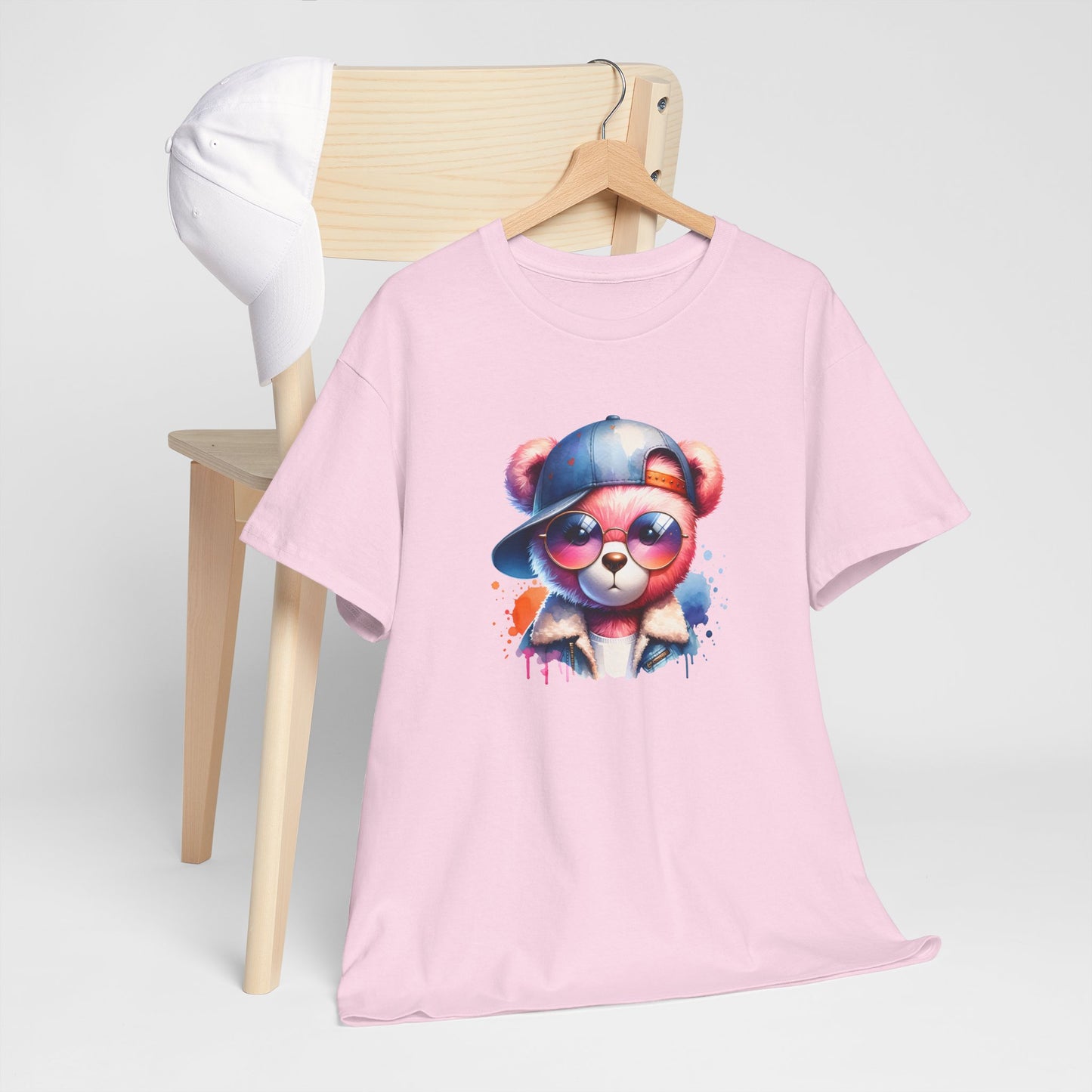Princess Grace Cool Bear Graphic Unisex Heavy Cotton Tee Trendy Streetwear T-Shirt