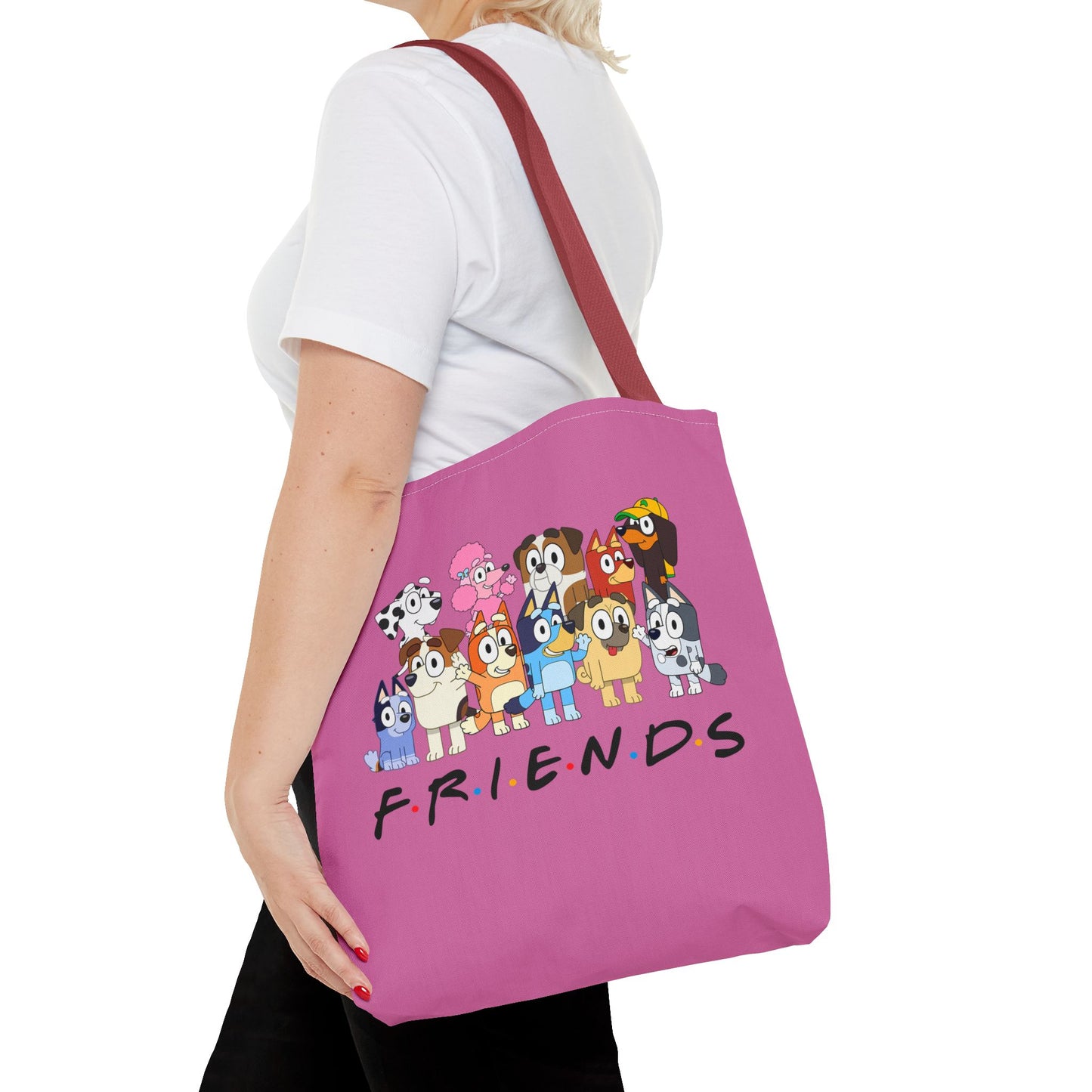 Princess Grace Bluey F.R.I.E.N.D.S Cartoon Tote Bag Fun & Playful Design for Animal Lovers