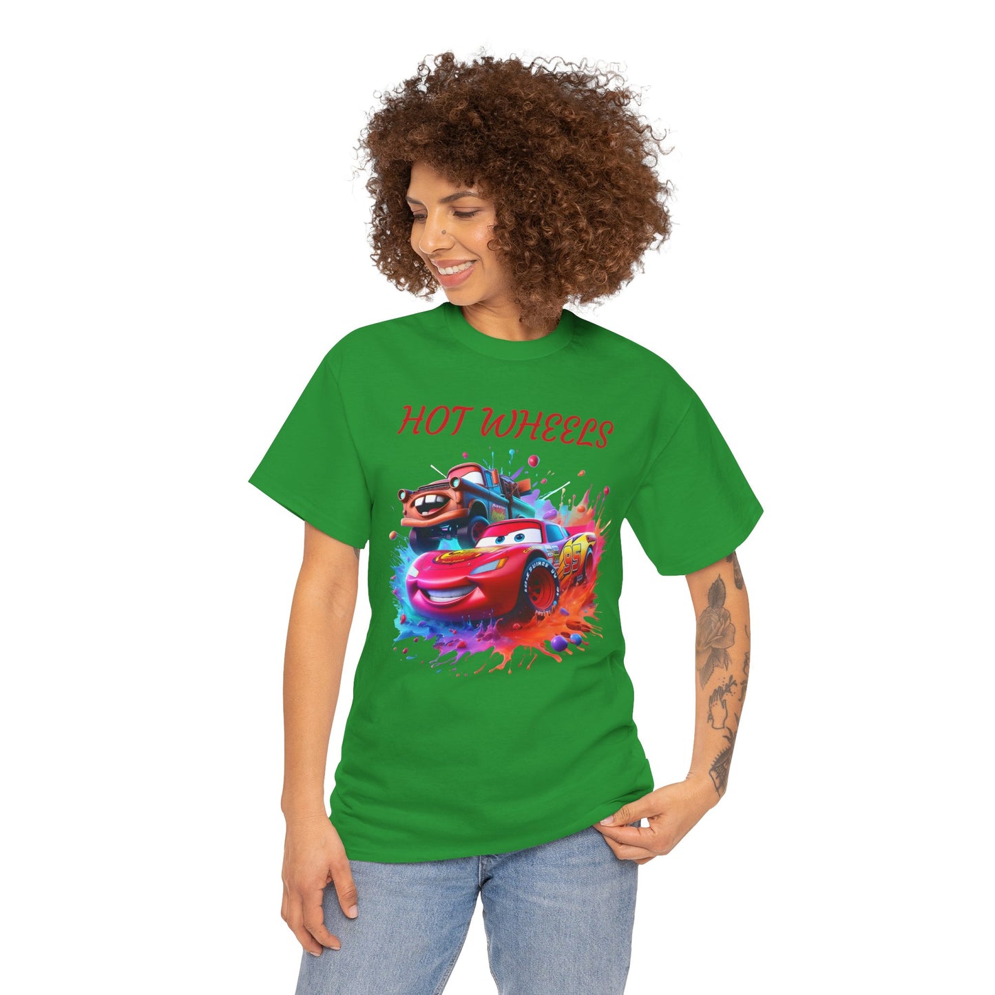 Princess Grace Cool Cars Unisex Heavy Cotton Tee Hot Wheels Graphic Tee for Kids and Adults