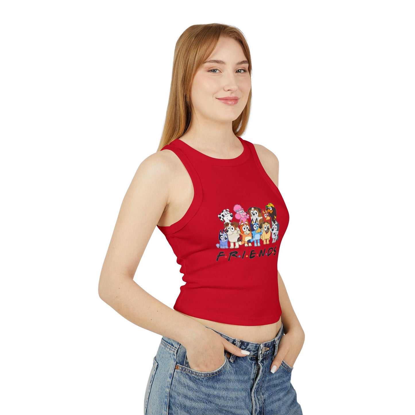 Princess Grace Bluey Friends Cartoon Racer Tank Top Cute Bluey Design