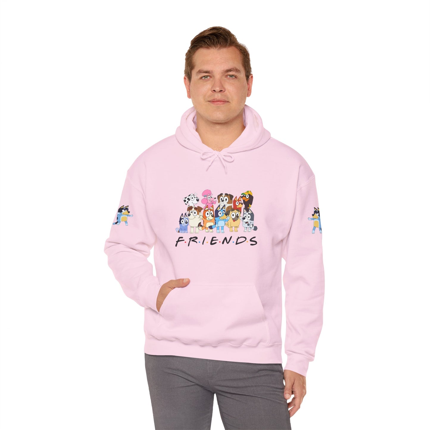 Princess Grace Bluey Unisex Heavy Blend Hooded Sweatshirt 'Friends' Cartoon Design