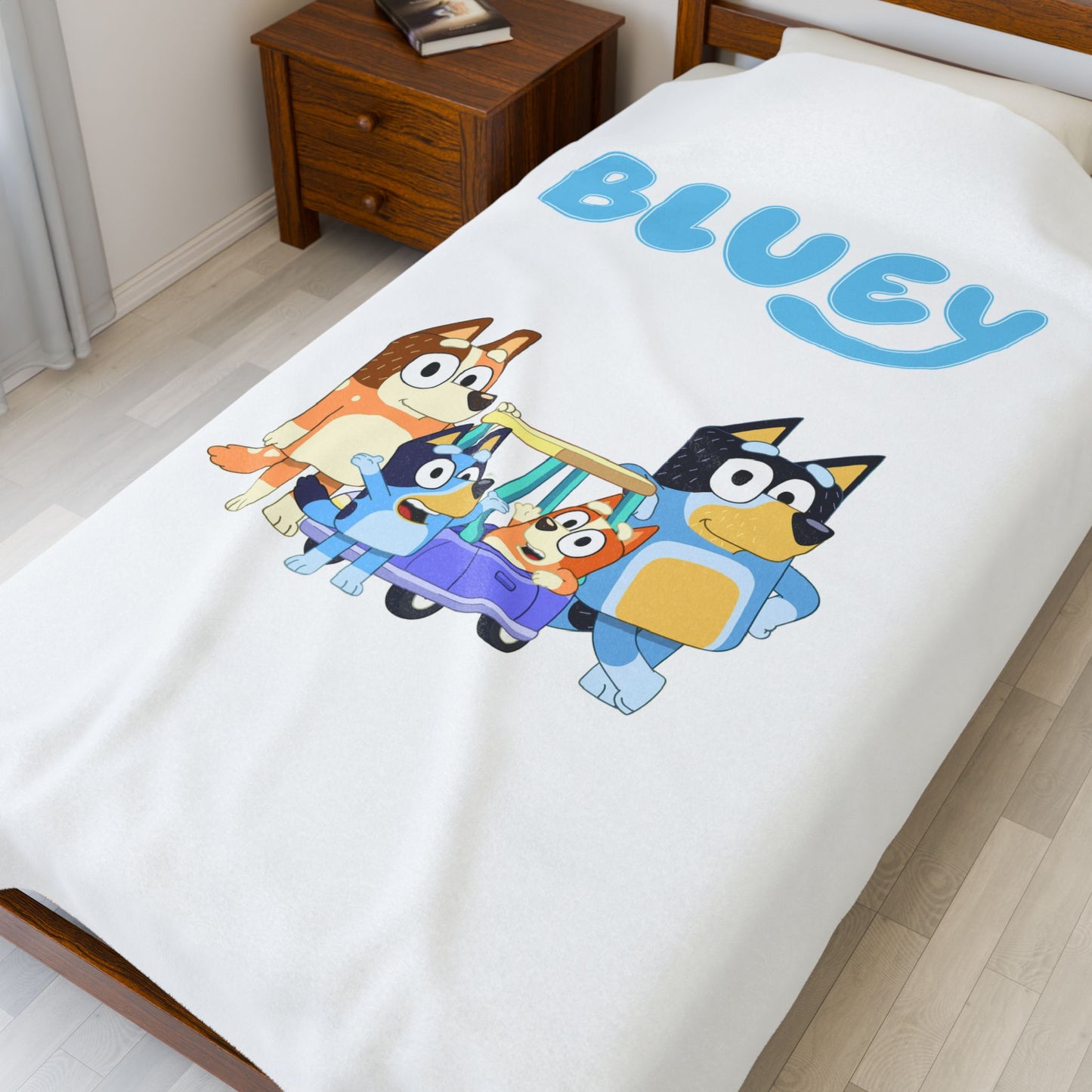 Princess Grace Bluey Family Velveteen Plush Blanket Soft Cozy Blanket for Kids