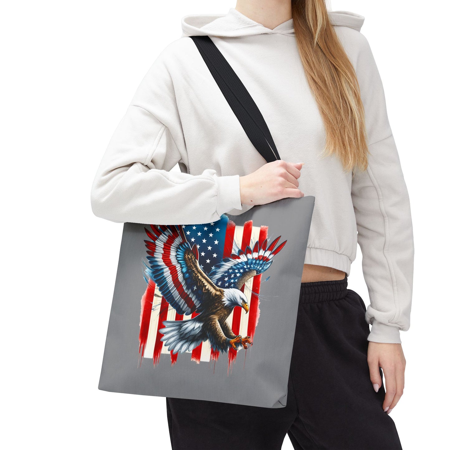 Princess Grace Patriotic Eagle Tote Bag American Flag Design