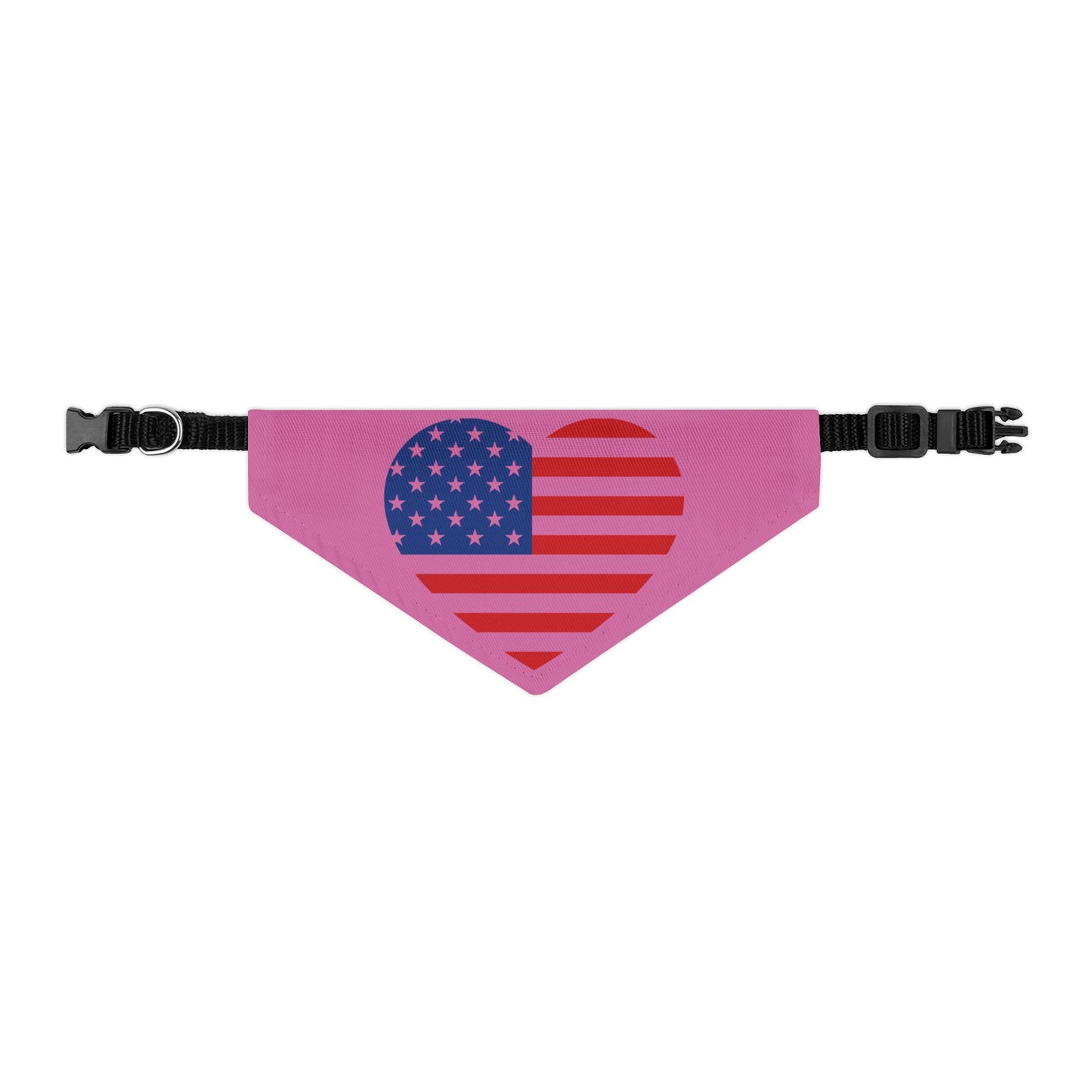 Princess Grace Patriotic Pet Bandana Collar Heart Design for Dogs