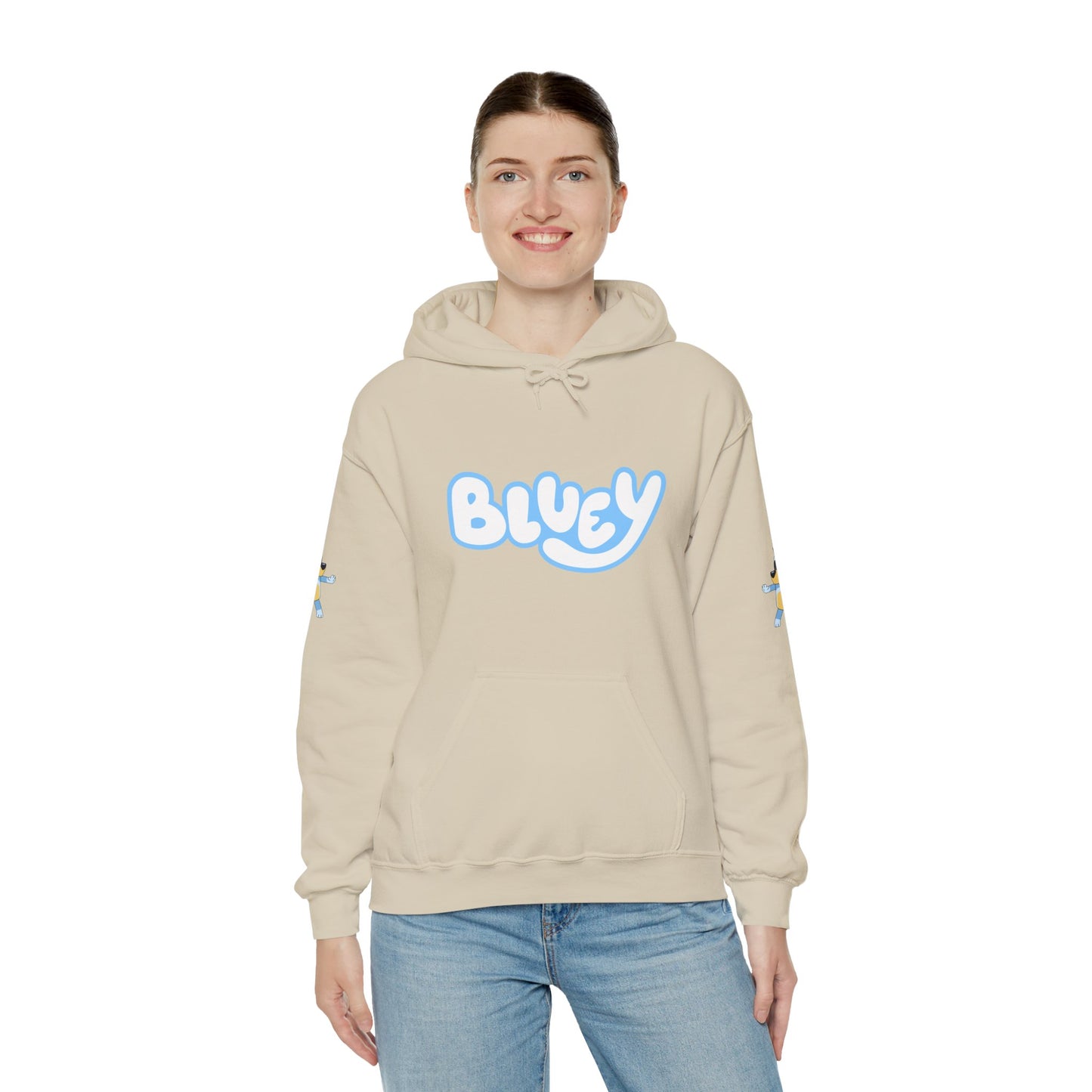 Princess Grace Bluey Unisex Heavy Blend Hoodie Cozy Cartoon Sweatshirt for Kids & Adults