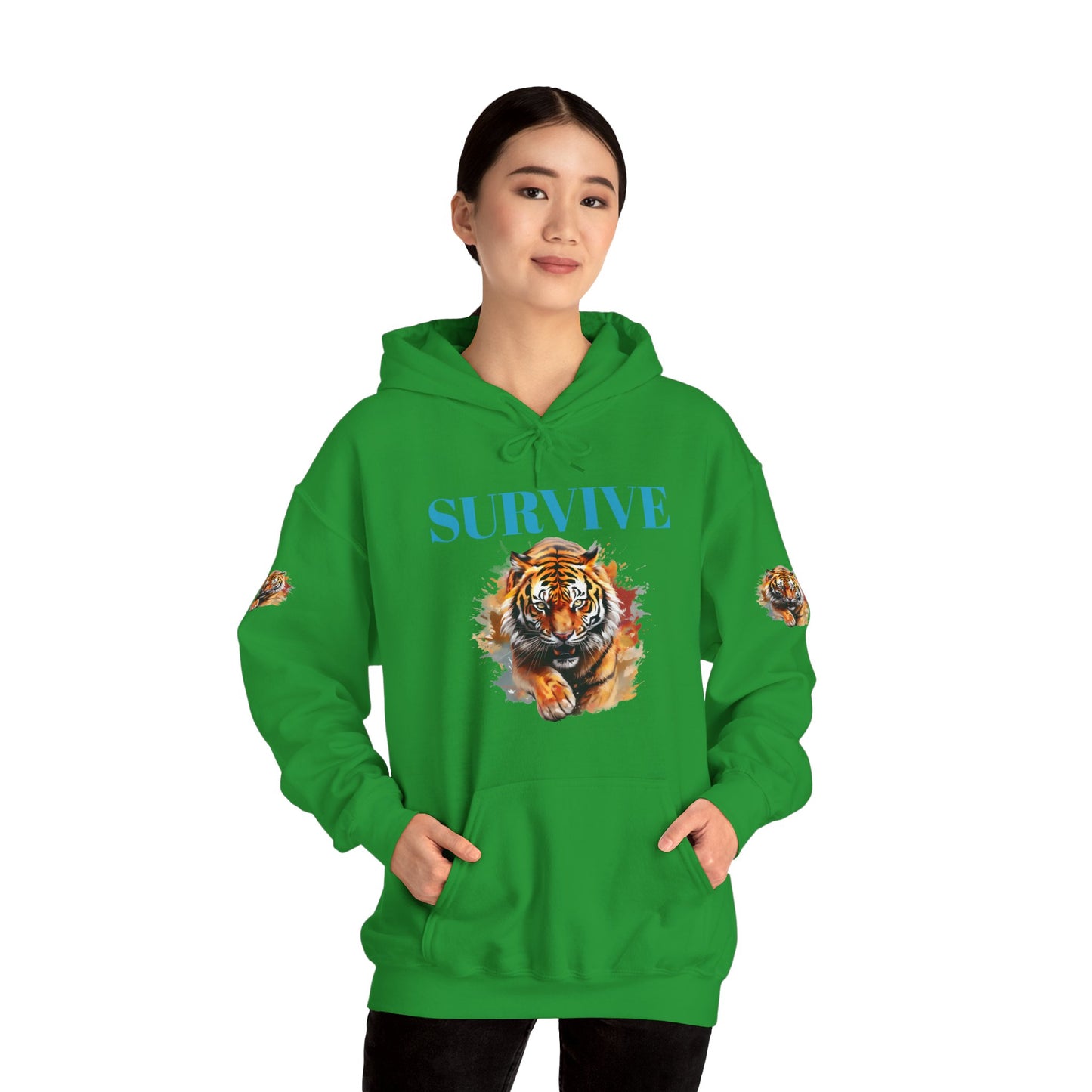 Princess Grace Survive Tiger Unisex Heavy Blend Hoodie Fierce & Inspirational Sweatshirt