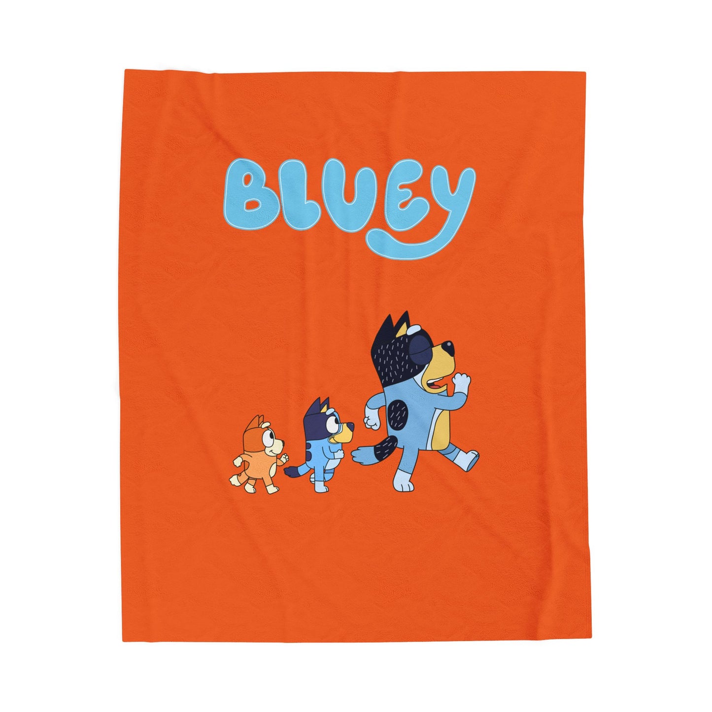 Princess Grace Bluey Velveteen Plush Blanket for Kids Cozy Cartoon Comfort
