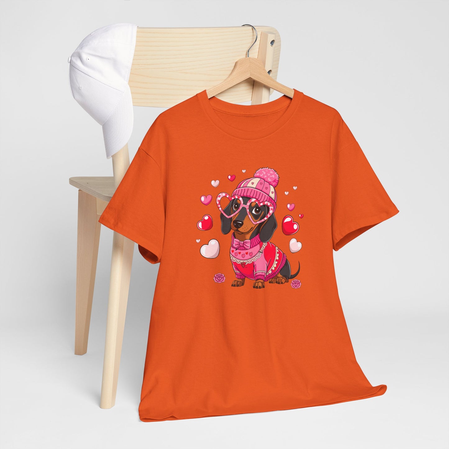 Princess Grace Cute Dachshund Love Graphic Tee Unisex Heavy Cotton Tee