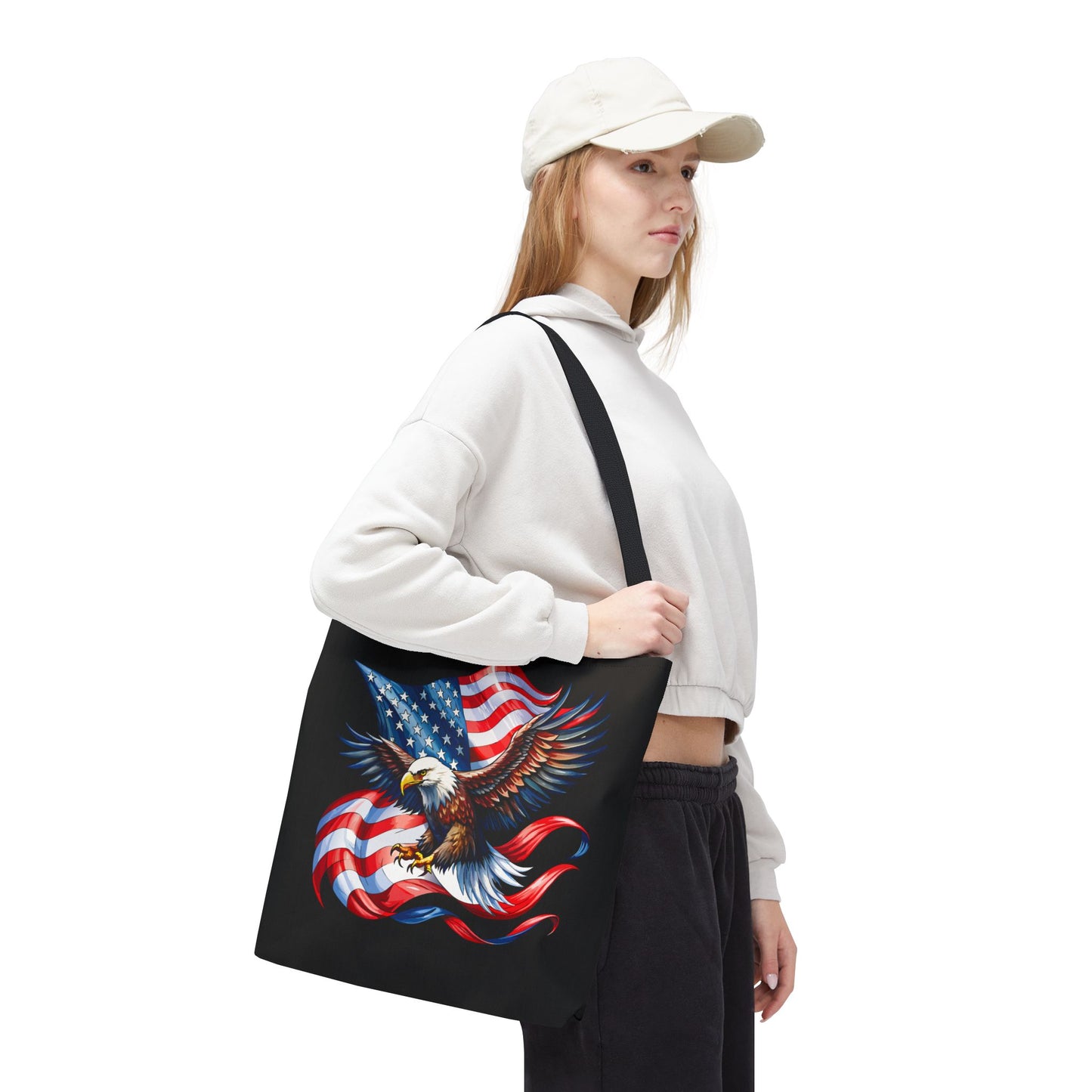 Princess Grace Patriotic Eagle Tote Bag Perfect for Fourth of July and Memorial Day