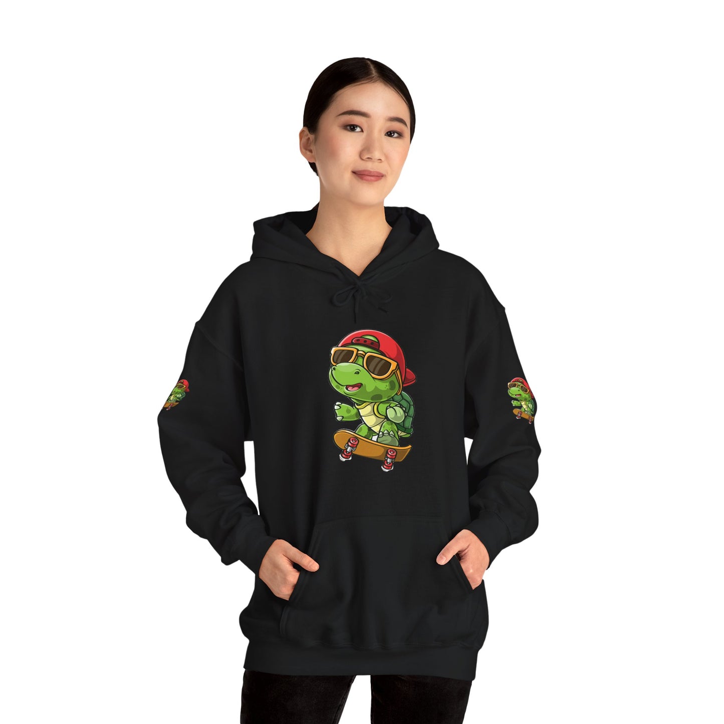 Princess Grace Cool Skateboarding Turtle Unisex Hoodie Fun and Stylish