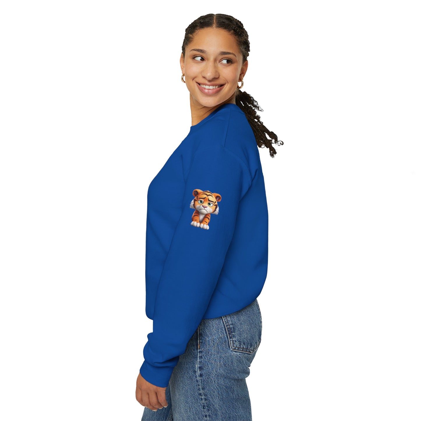 Princess Grace Cute Tiger Graphic Unisex Crewneck Sweatshirt