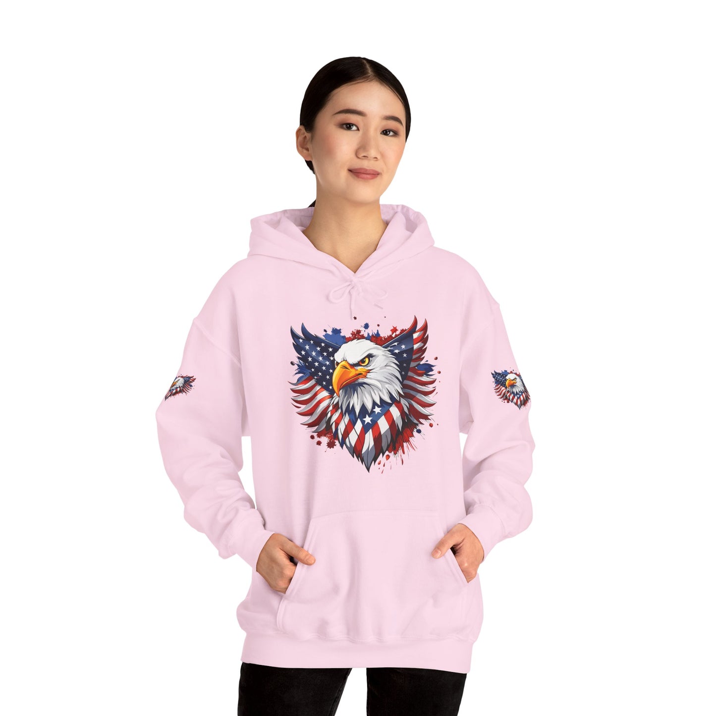 Princess Grace Patriotic Eagle Hoodie Unisex Heavy Blend Hooded Sweatshirt